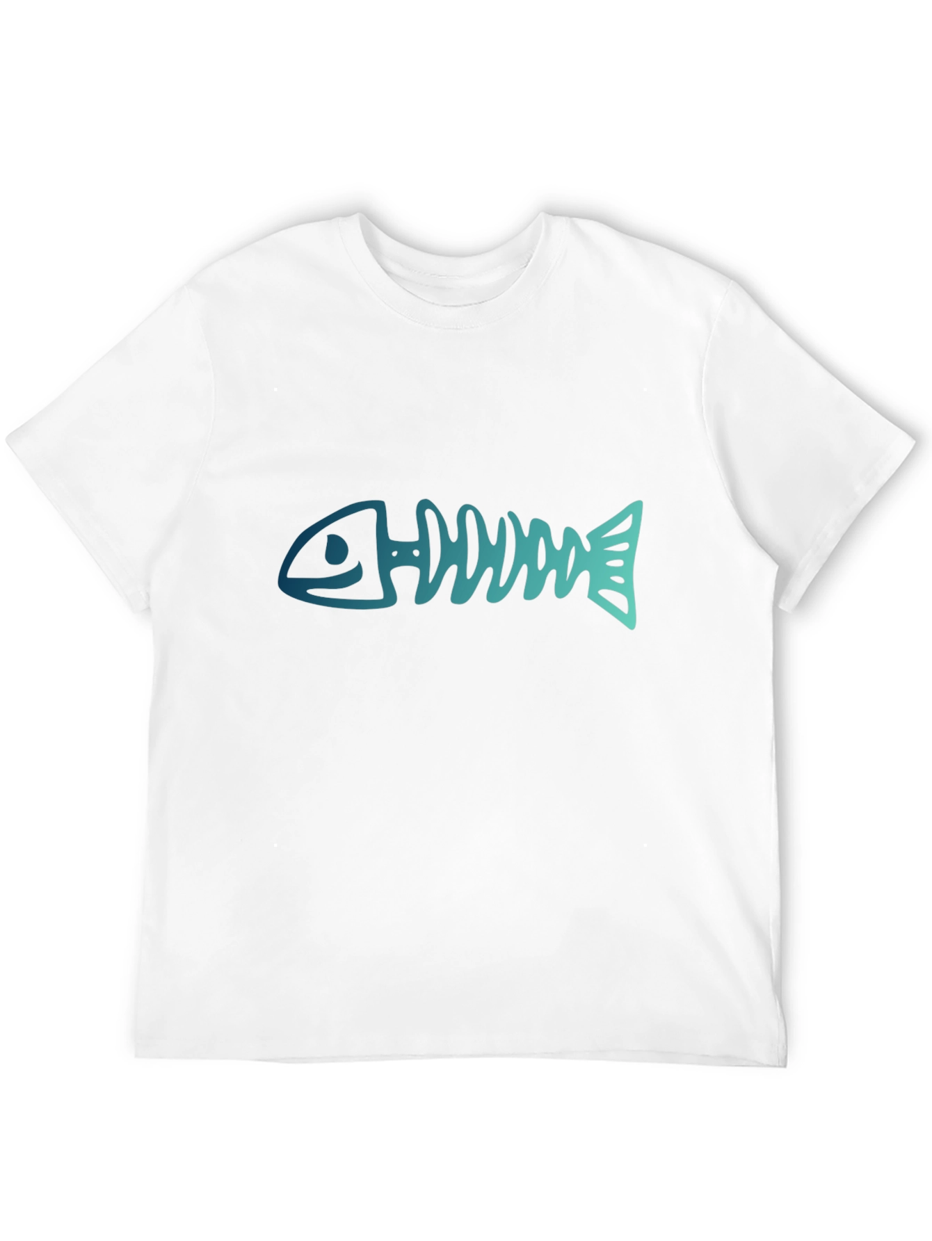 Fishbone Graphic Black Tee - Casual Style