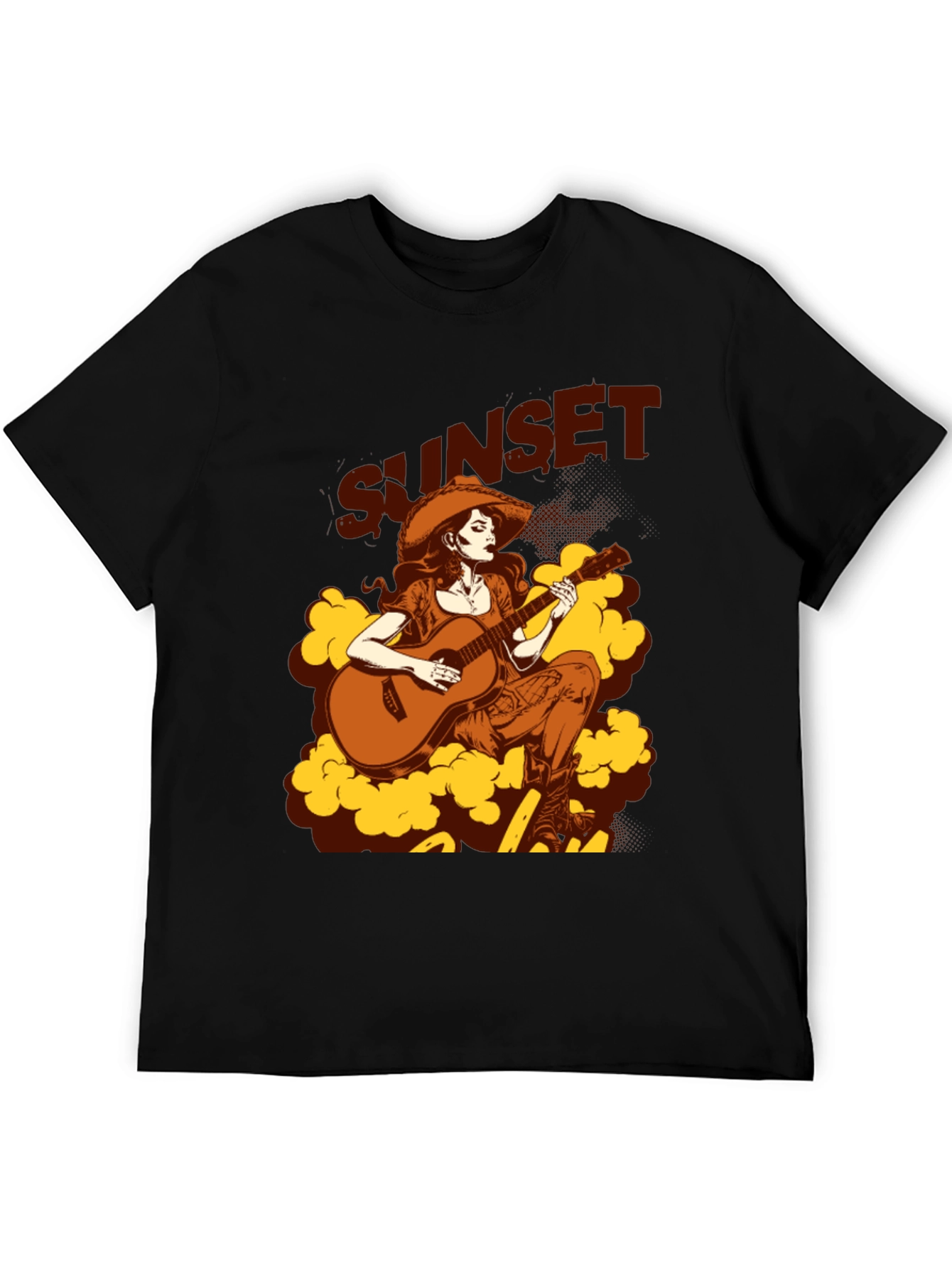 Sunset Cowgirl Graphic Tee - Country Western Style