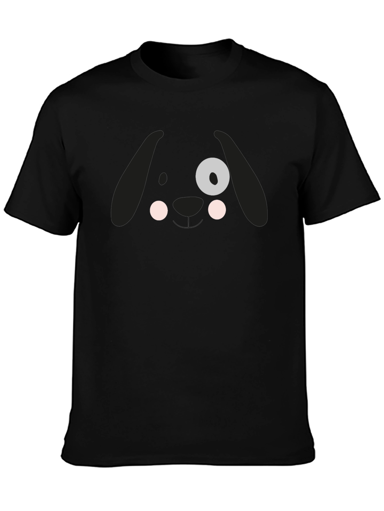 Cute Dog Face Graphic Tee - Soft Cotton T-Shirt