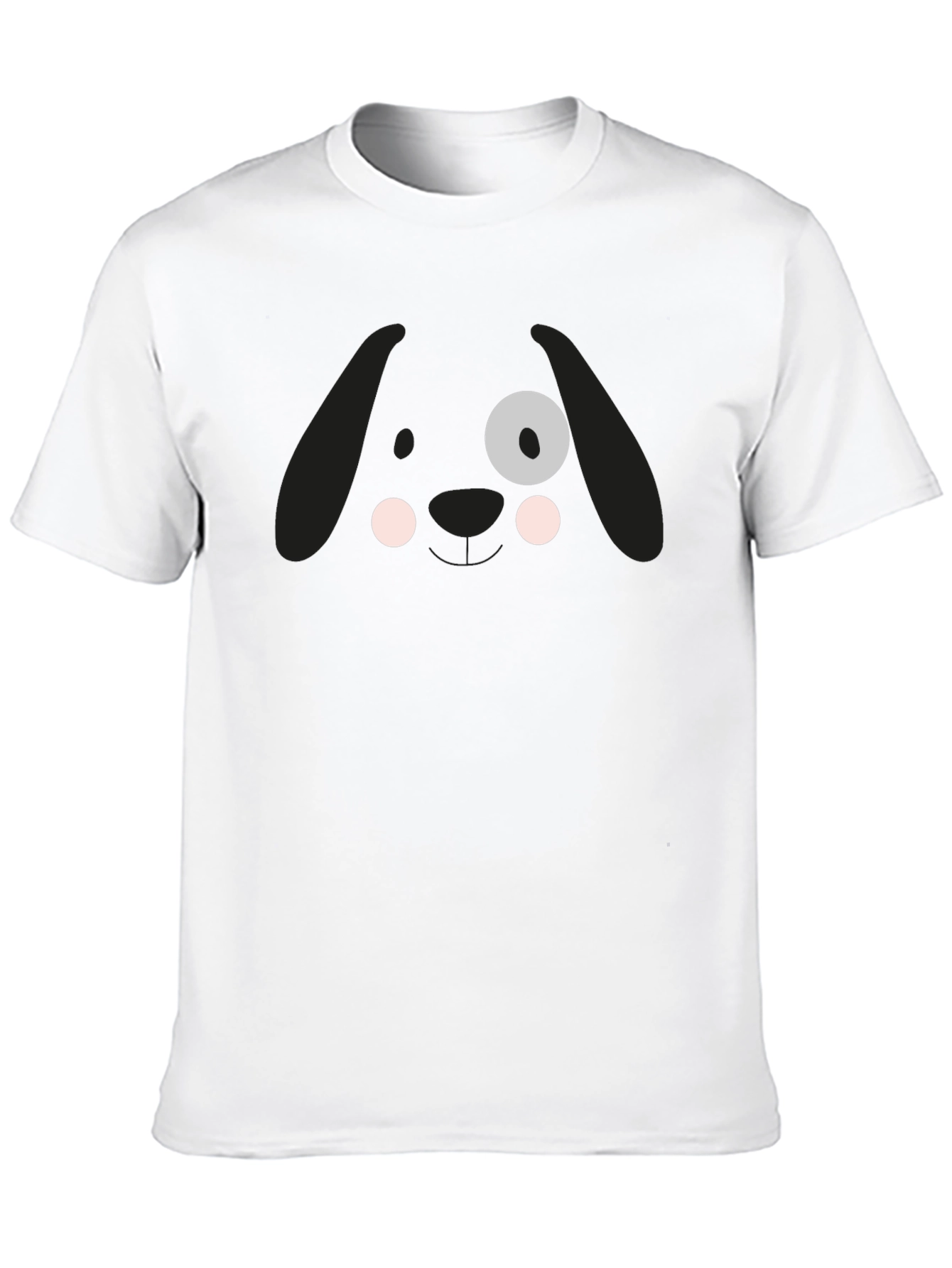 Cute Dog Face Graphic Tee - Soft Cotton T-Shirt