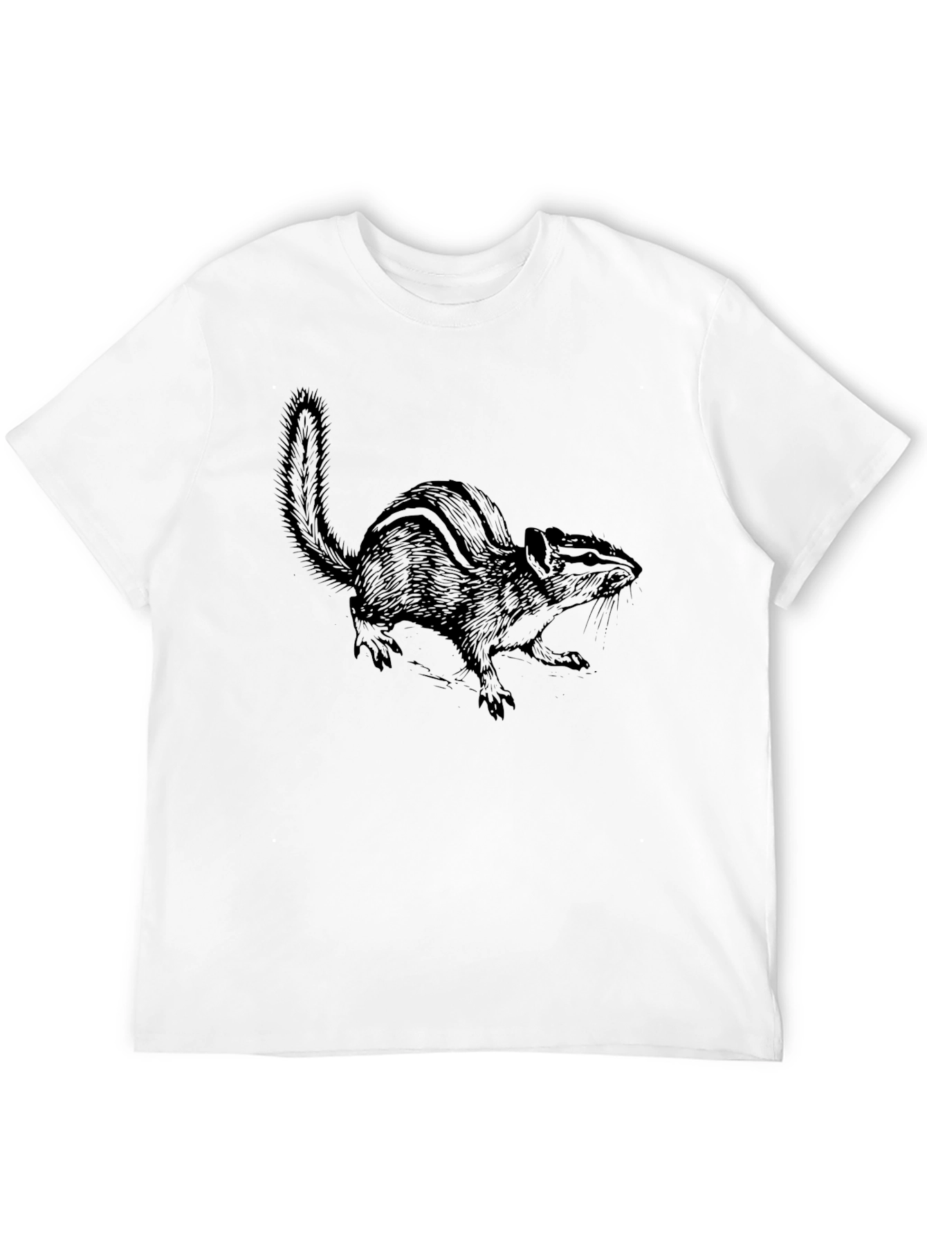 Chipmunk Graphic Tee - Black Cotton Comfort