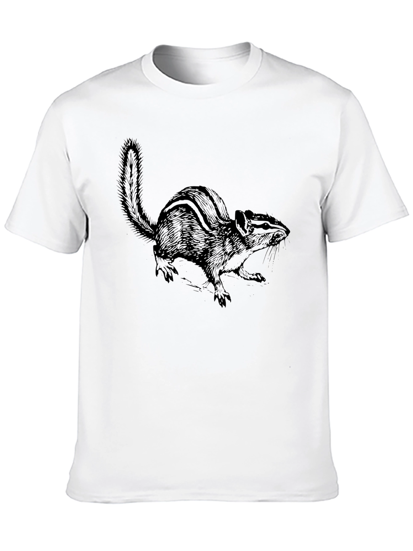 Chipmunk Graphic Tee - Black Cotton Comfort