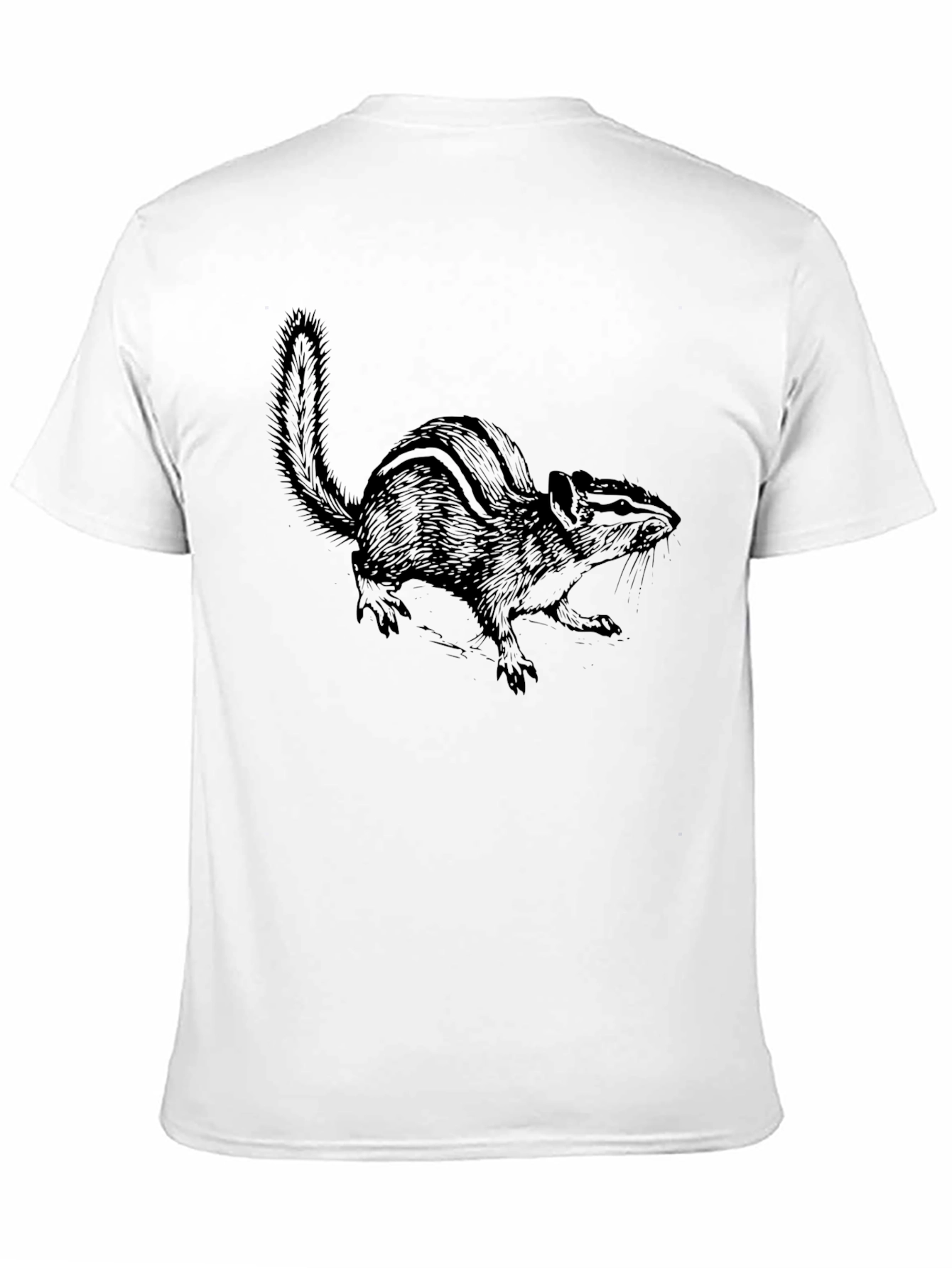 Chipmunk Graphic Tee - Black Cotton Comfort