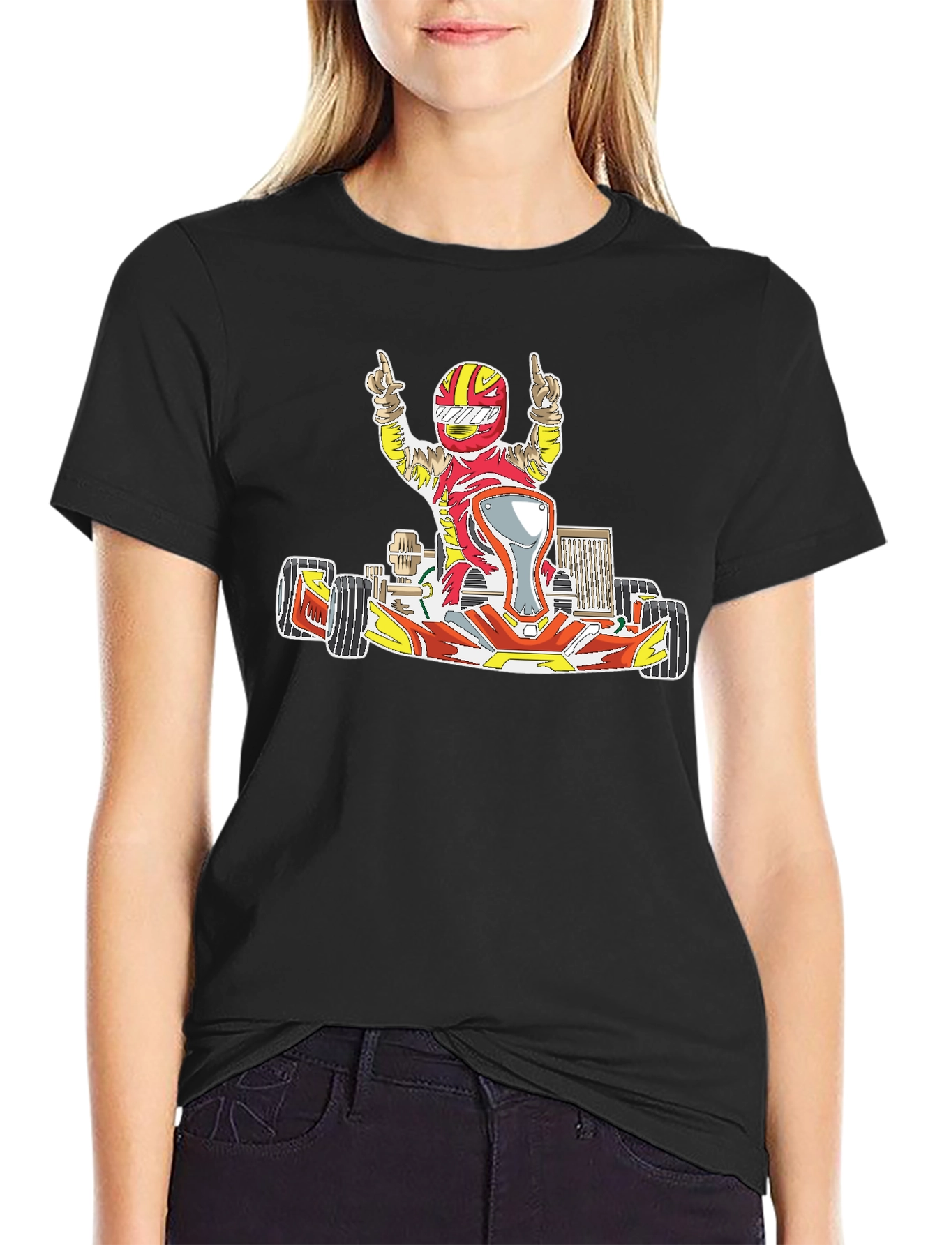 Kart Racer Graphic T-Shirt - Black