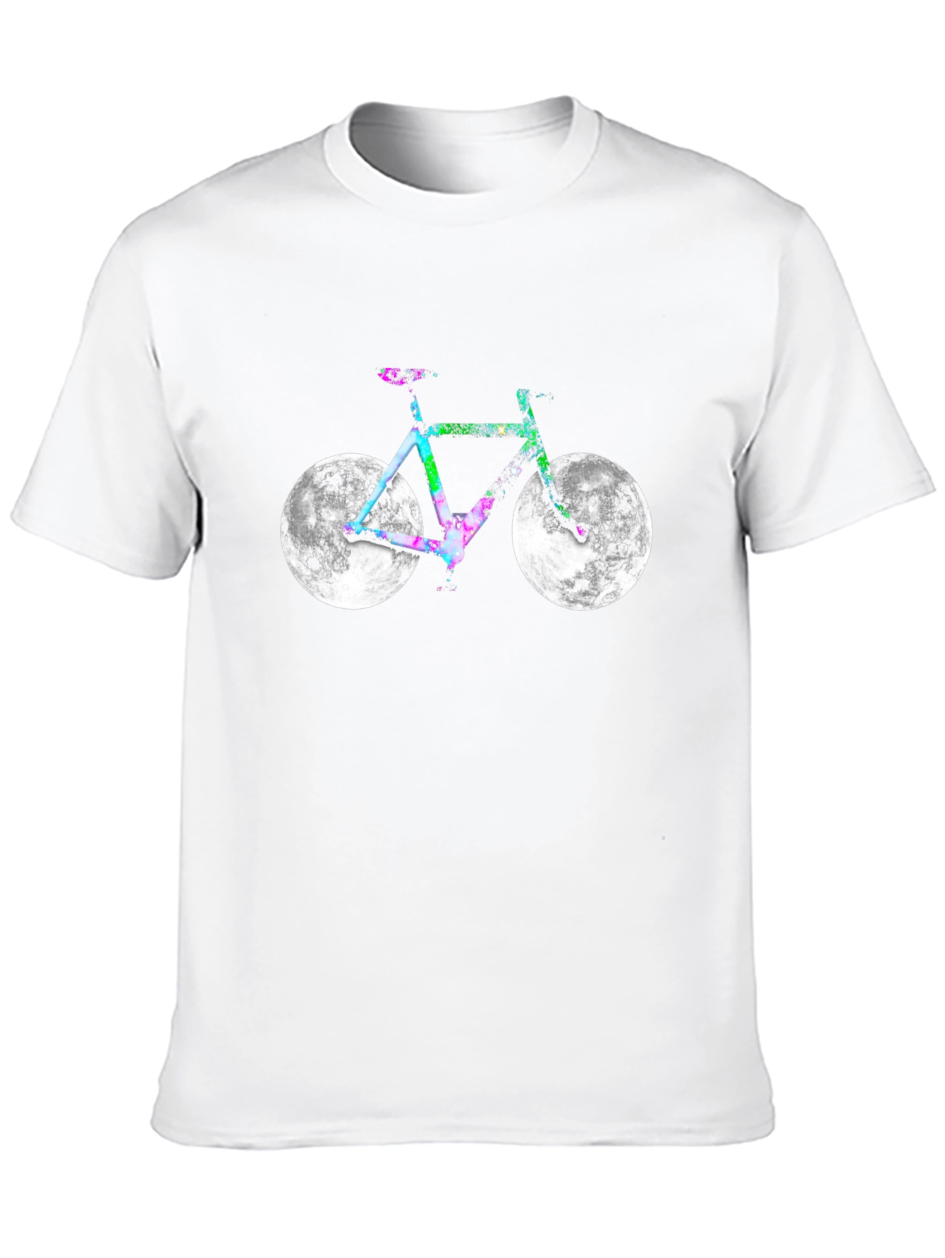 Moon Bicycle Graphic Tee - Celestial Cycling Style