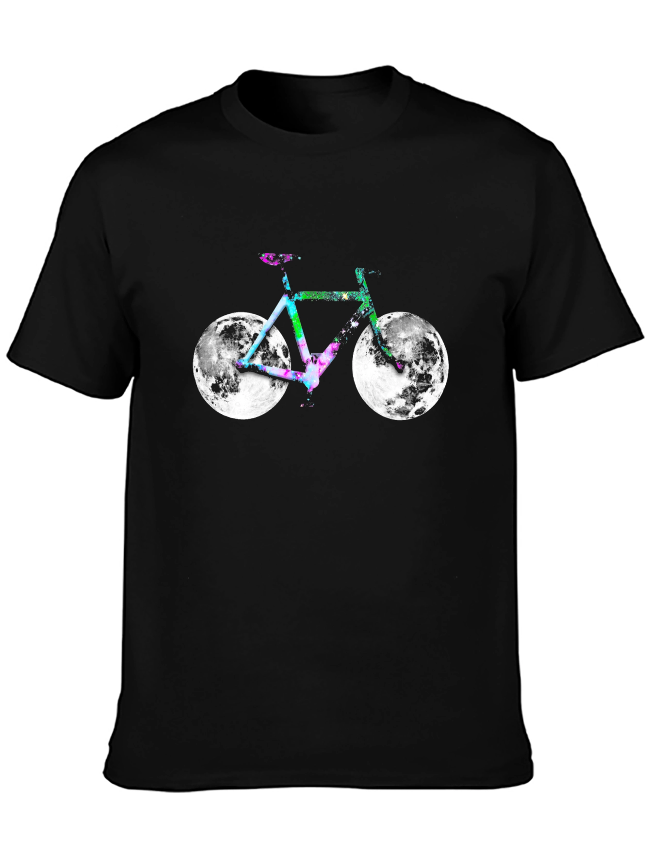 Moon Bicycle Graphic Tee - Celestial Cycling Style