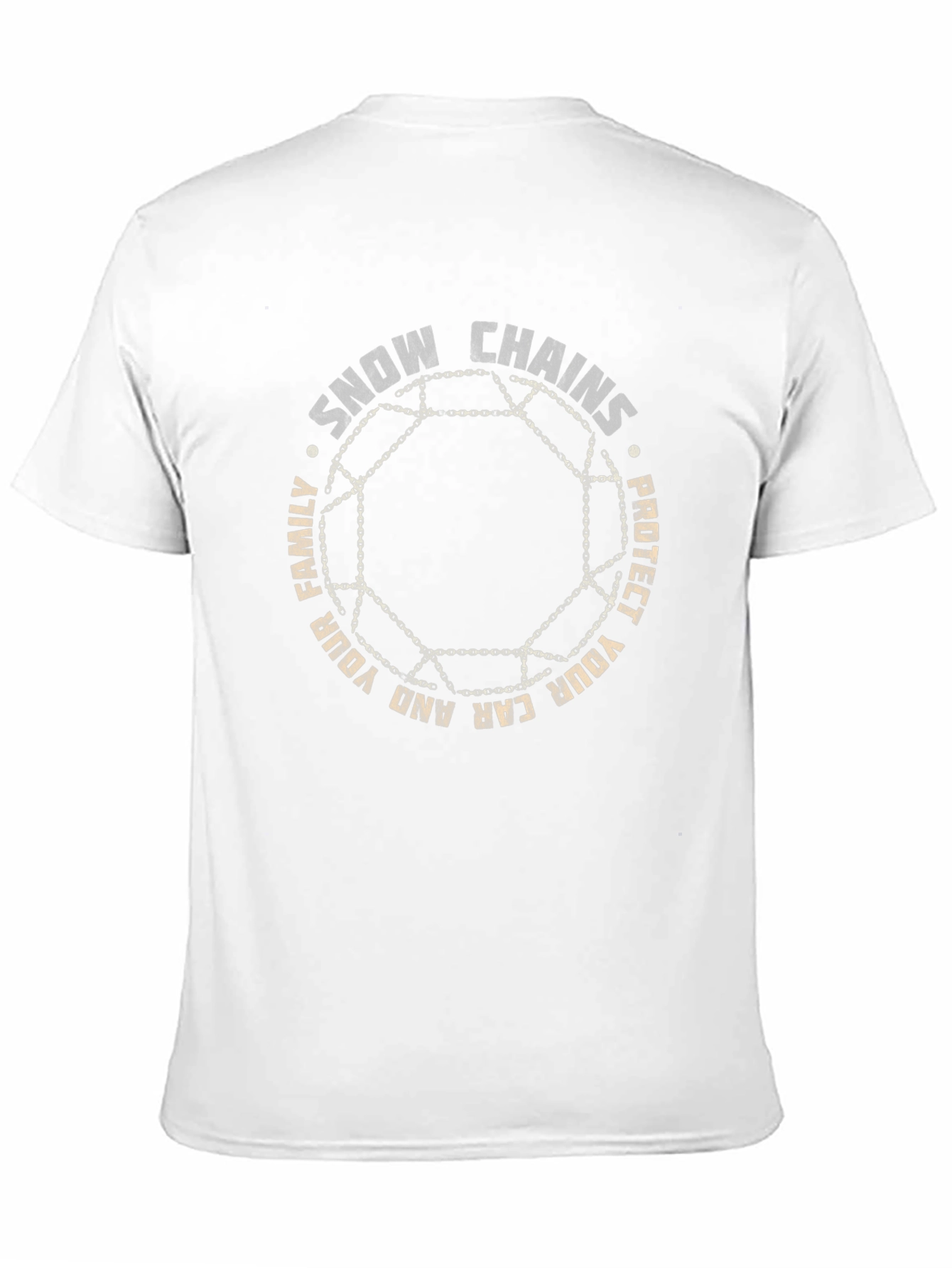 Snow Chains Protect Car & Family Graphic T-Shirt