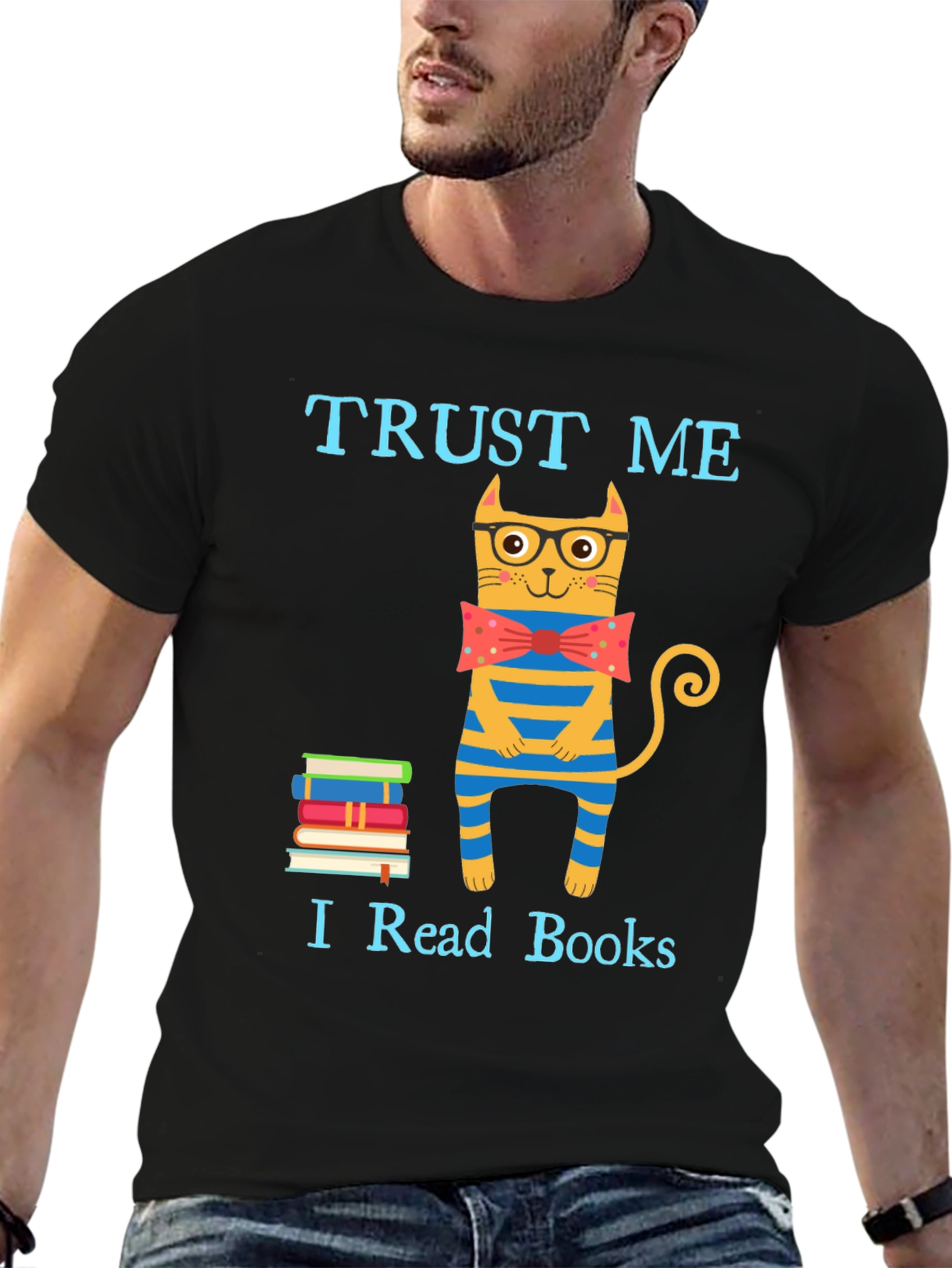 Trust Me I Read Books Funny Cat T-Shirt