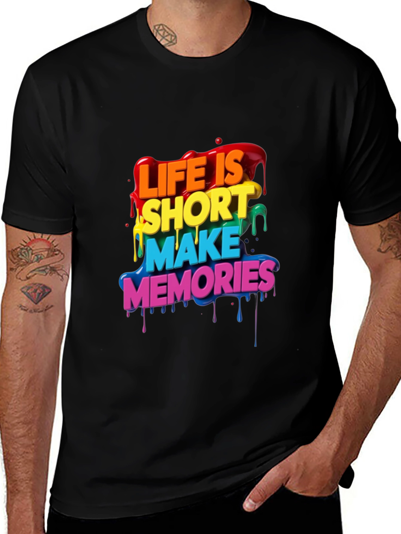 Life Is Short Rainbow T-Shirt