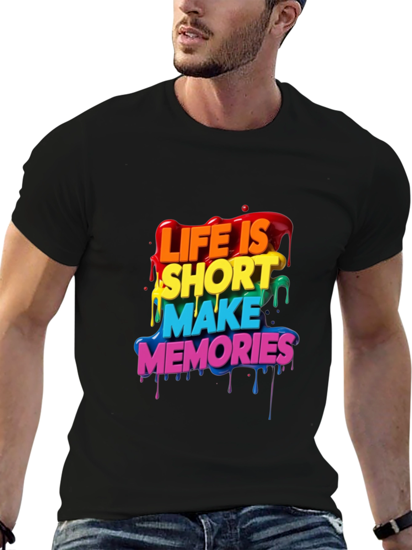Life Is Short Rainbow T-Shirt
