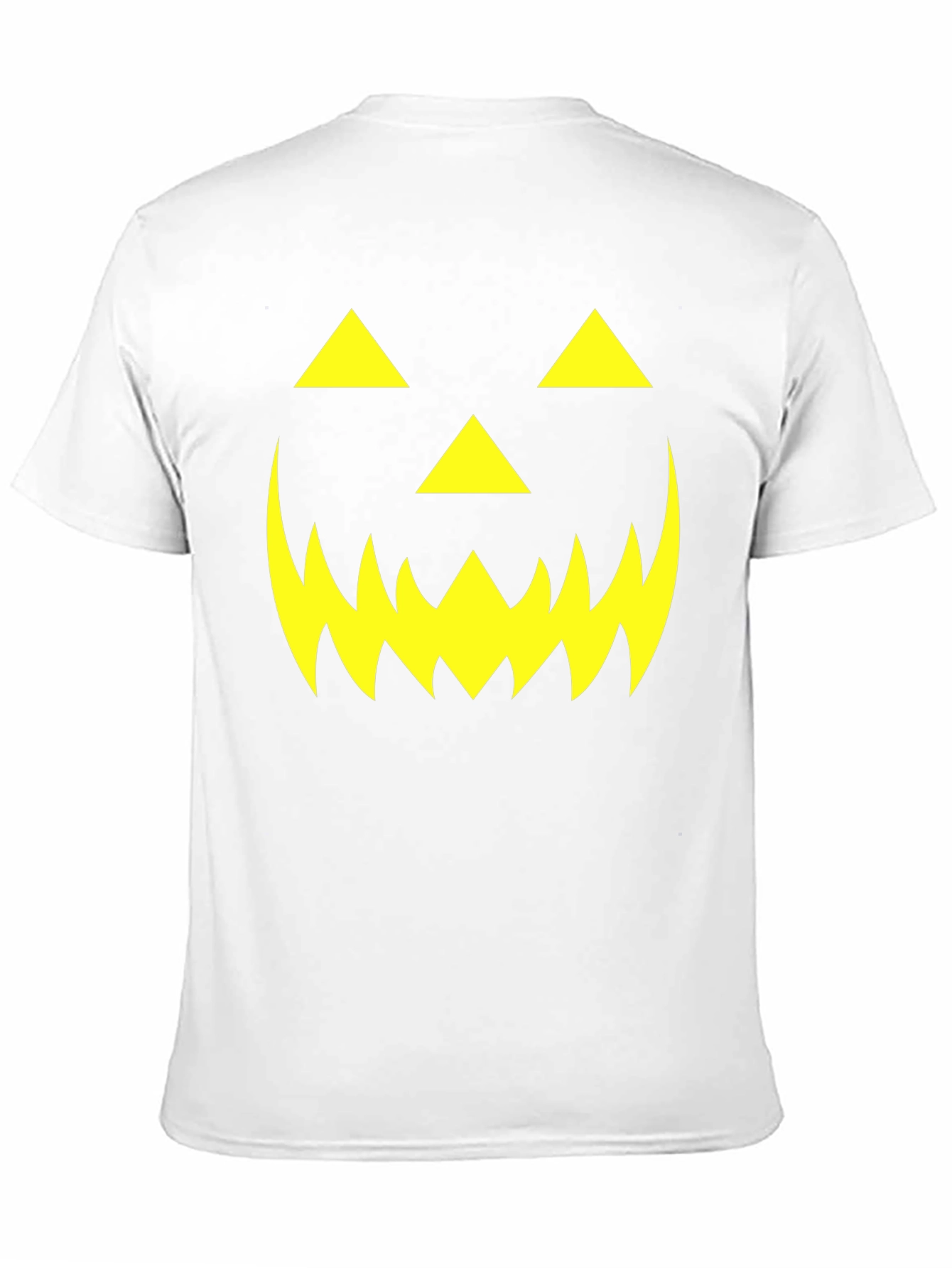 Halloween Pumpkin Face Graphic Tee - Black