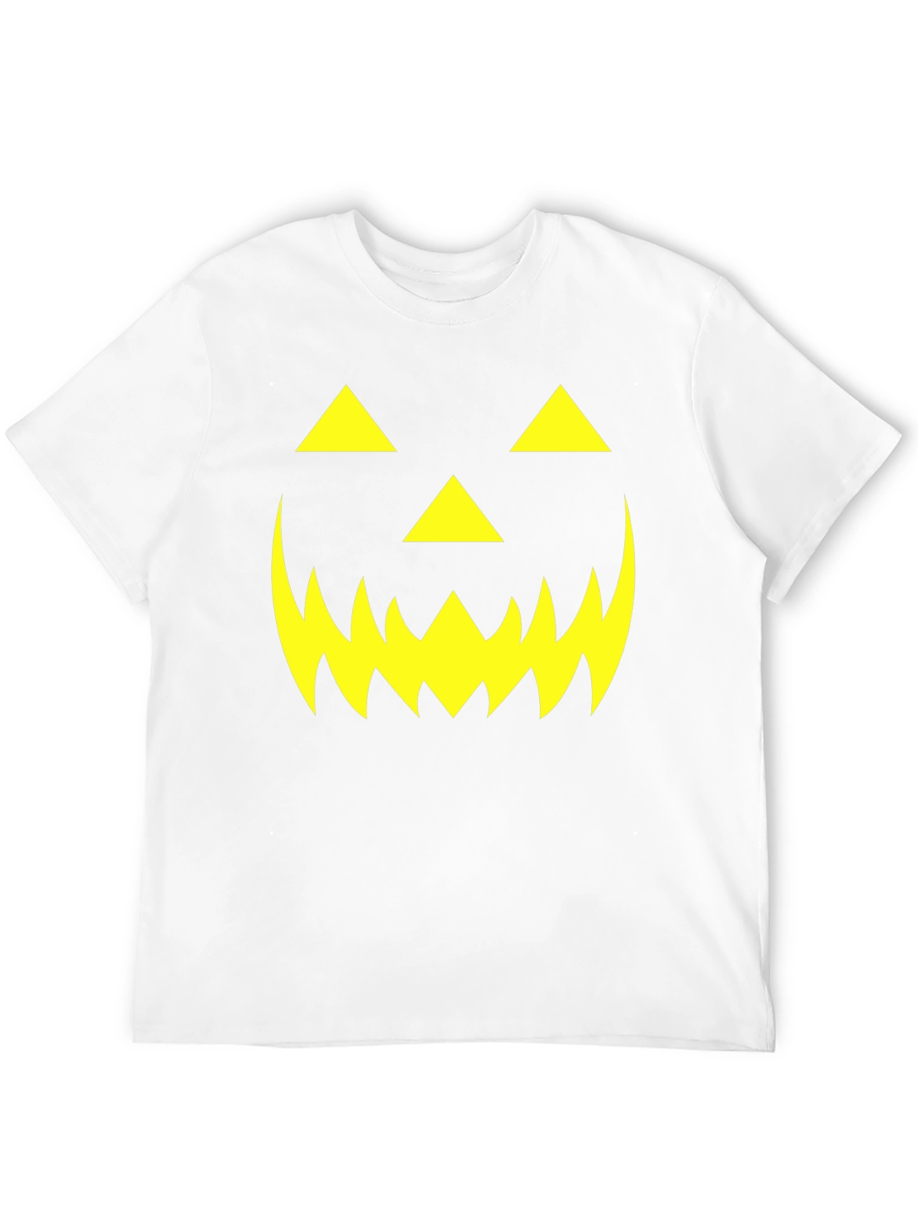Halloween Pumpkin Face Graphic Tee - Black