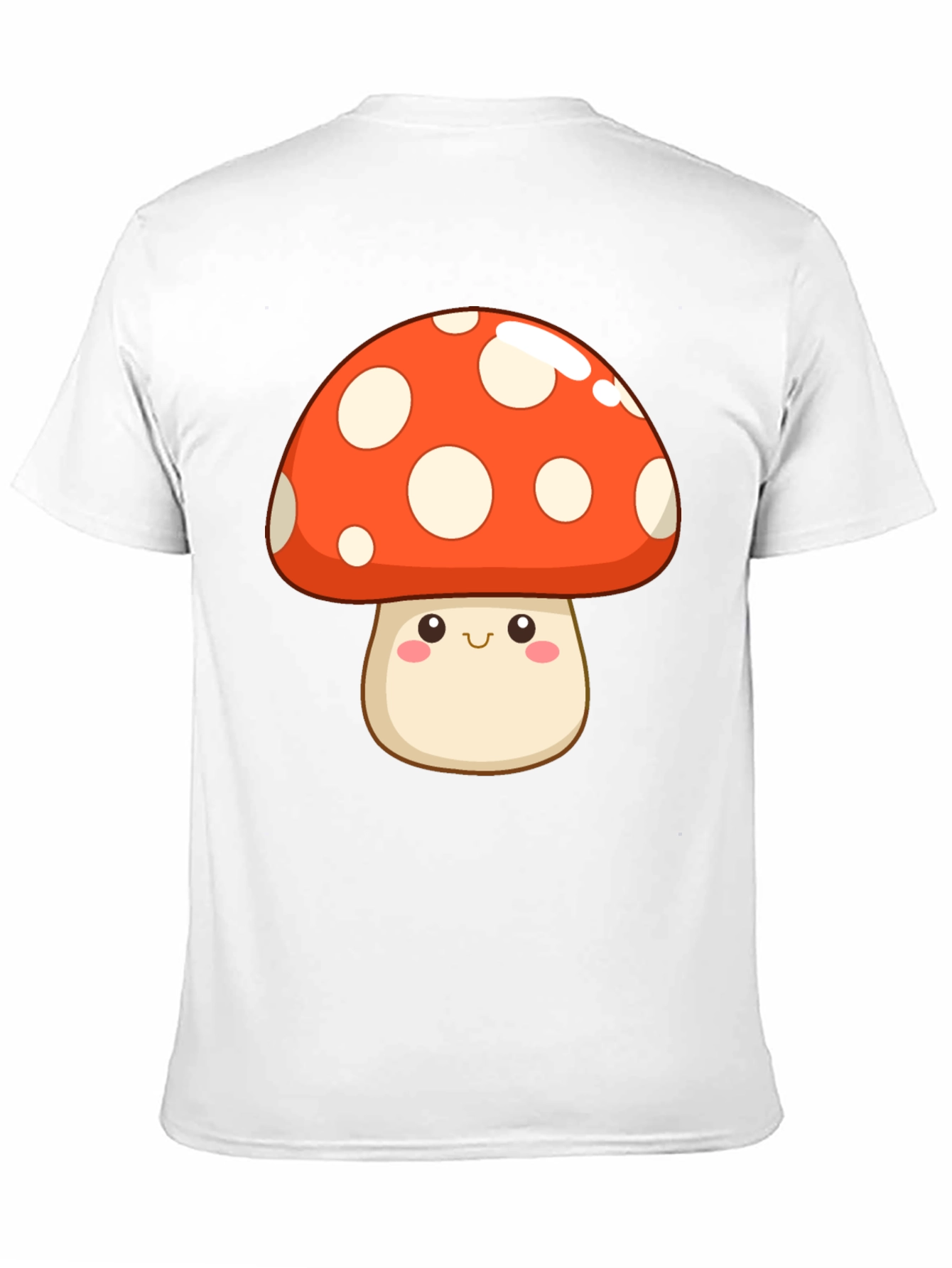 Kawaii Mushroom Graphic Tee - Black