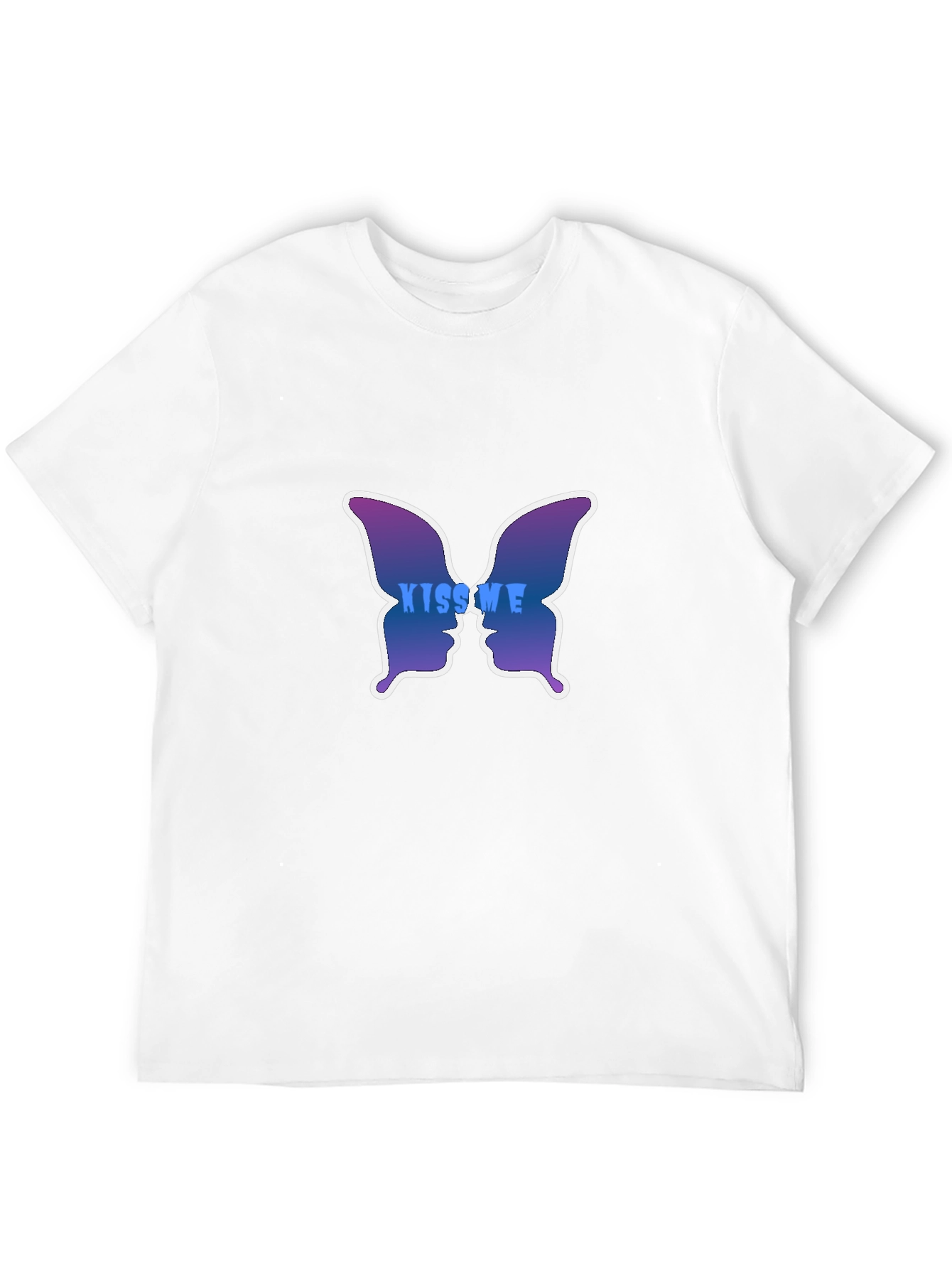 Kiss Me Butterfly Graphic Tee - Stylish Black T-Shirt