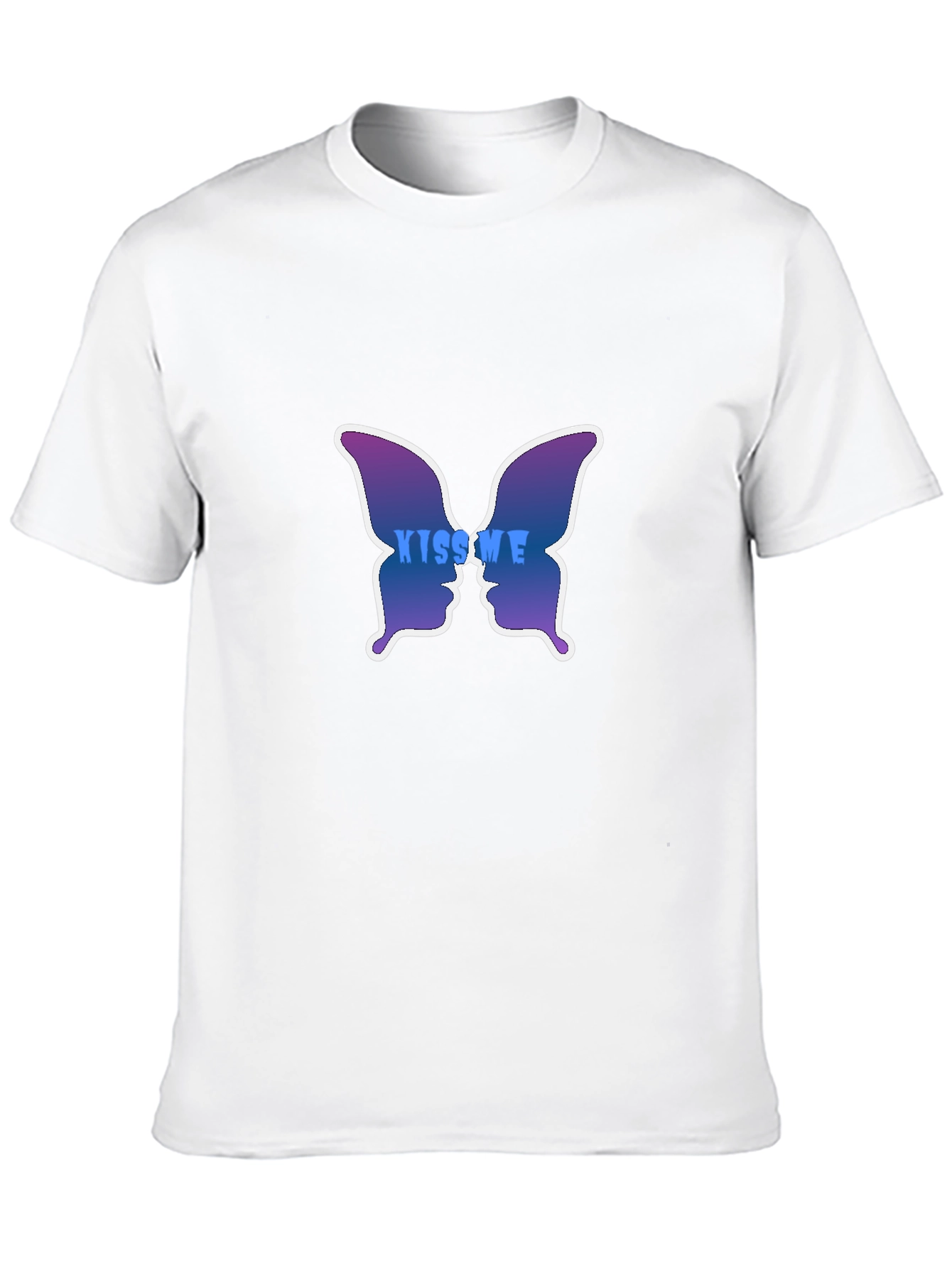 Kiss Me Butterfly Graphic Tee - Stylish Black T-Shirt