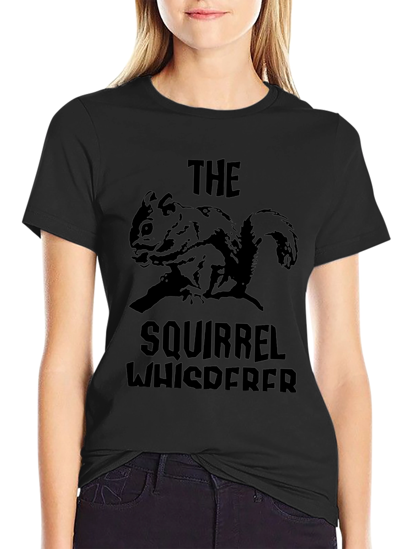 Squirrel Whisperer Black T-Shirt