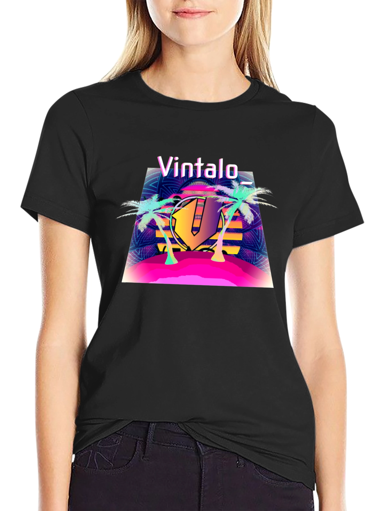 Vintalo Retro Palm Sunset T-Shirt