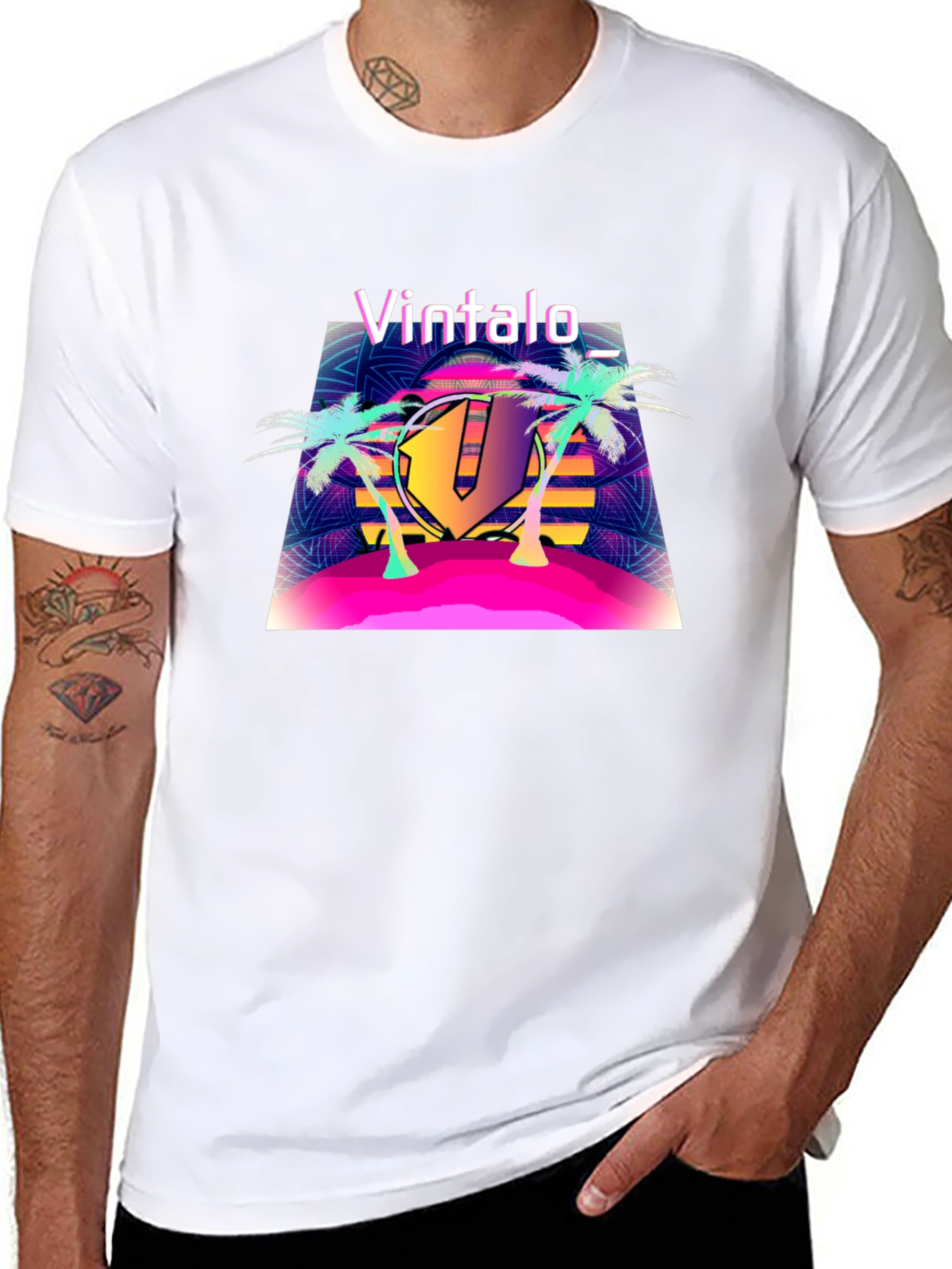 Vintalo Retro Palm Sunset T-Shirt