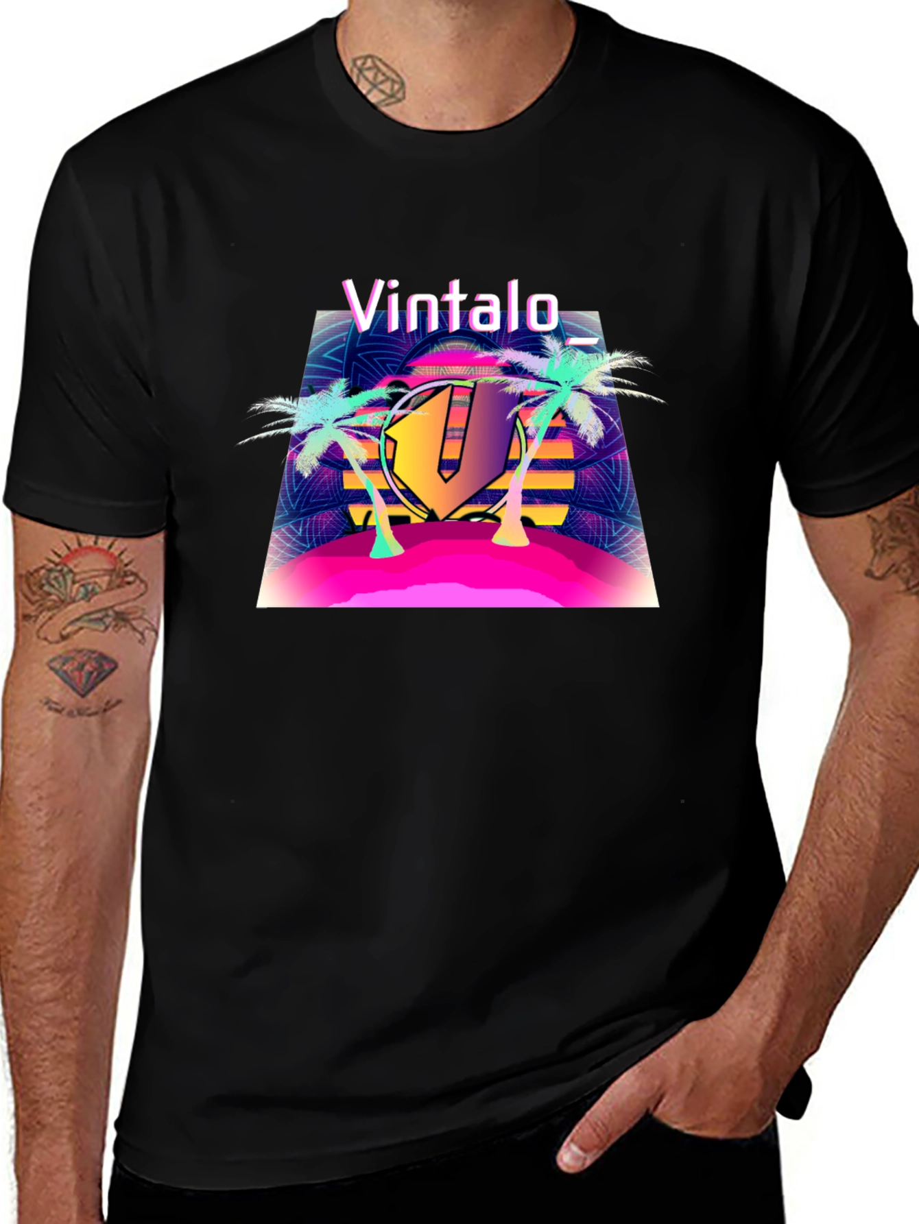 Vintalo Retro Palm Sunset T-Shirt