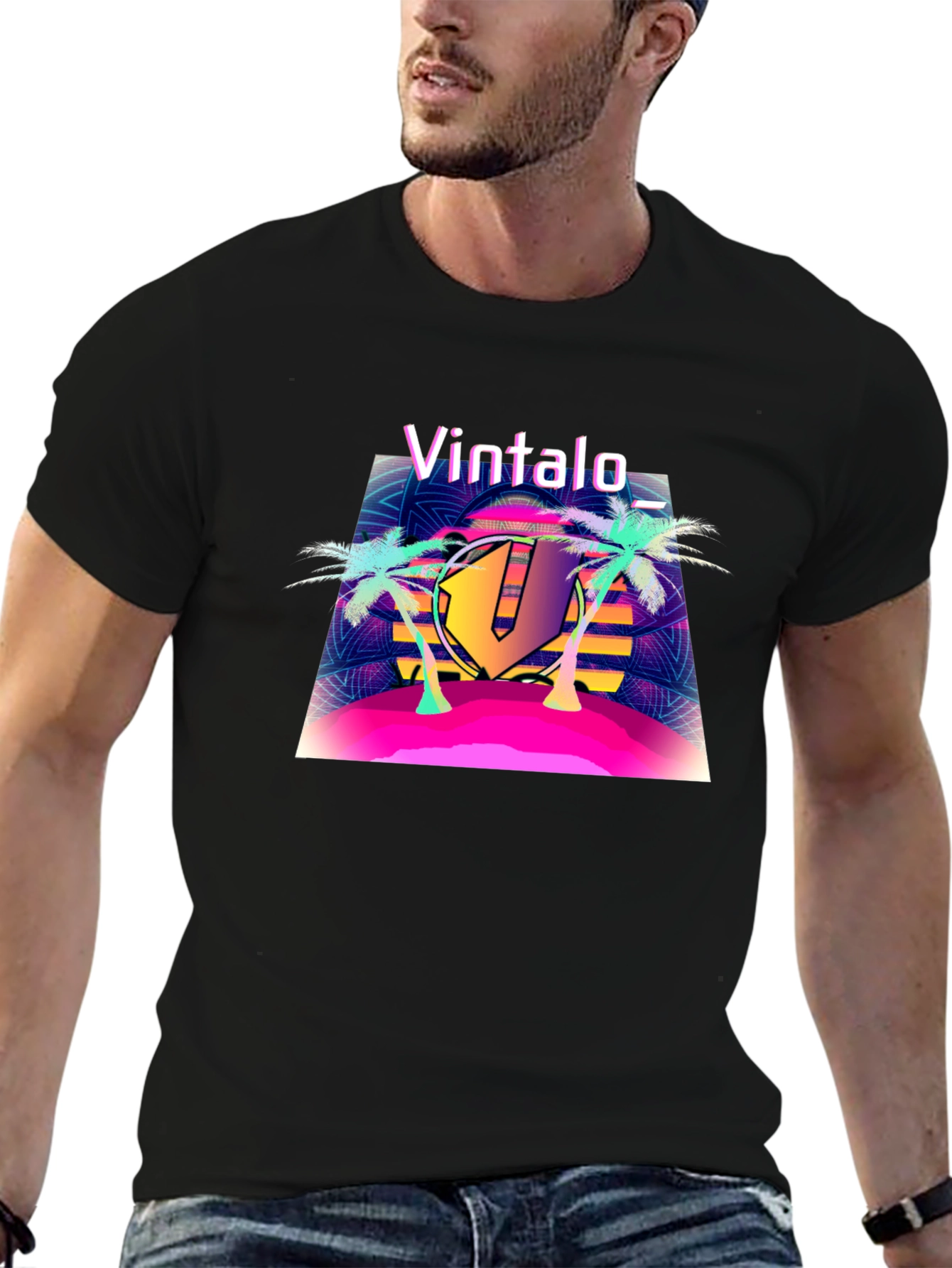 Vintalo Retro Palm Sunset T-Shirt
