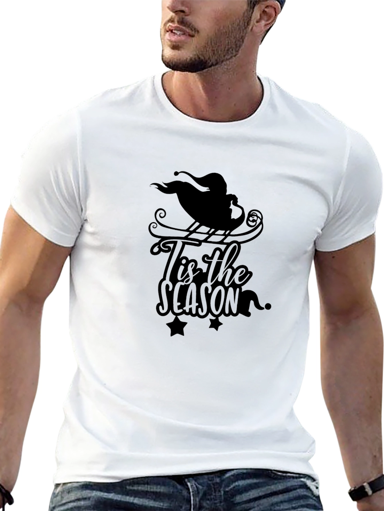 Tis The Season Black Graphic Tee