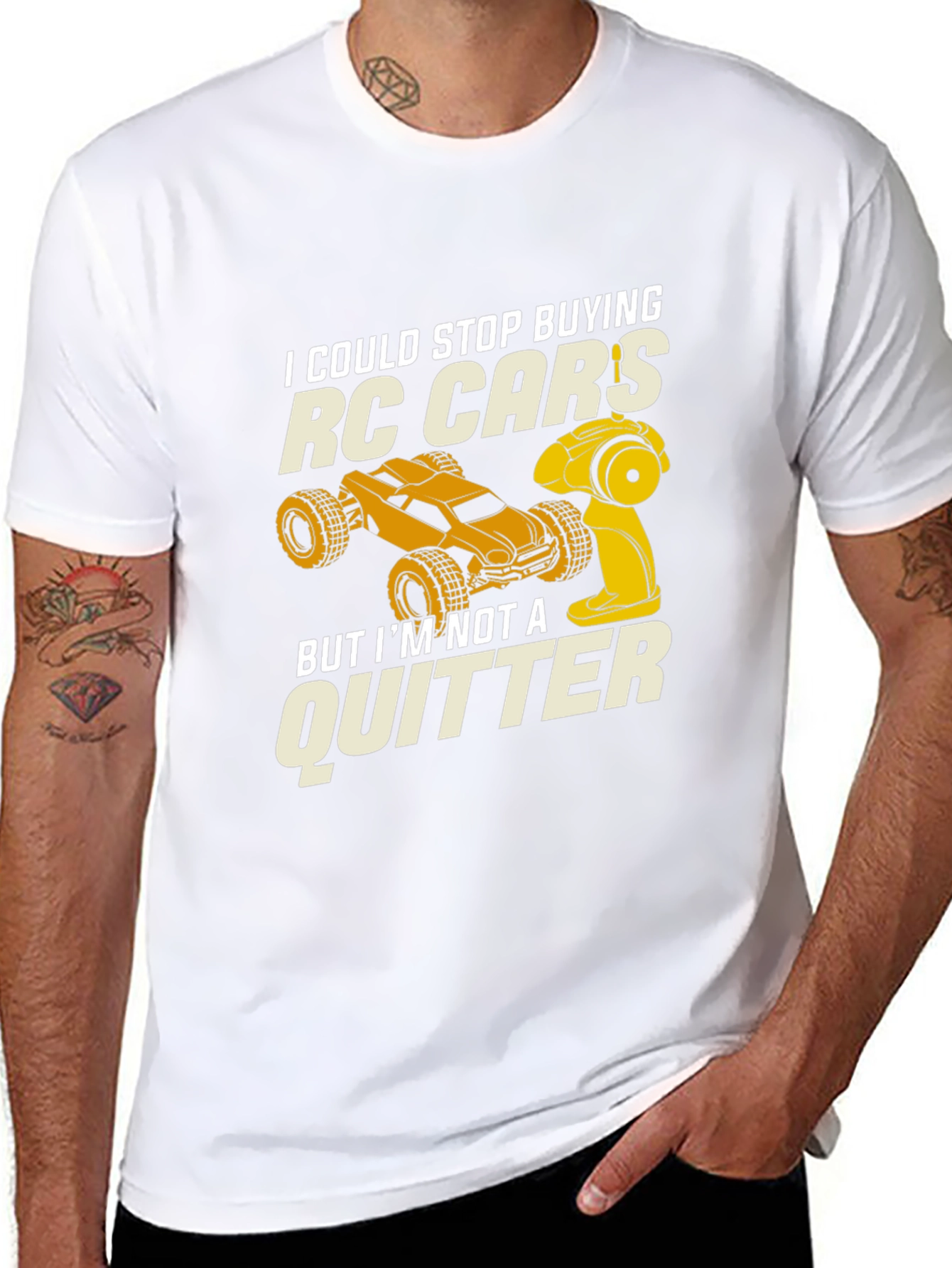 RC Car Enthusiast T-Shirt - Not a Quitter!