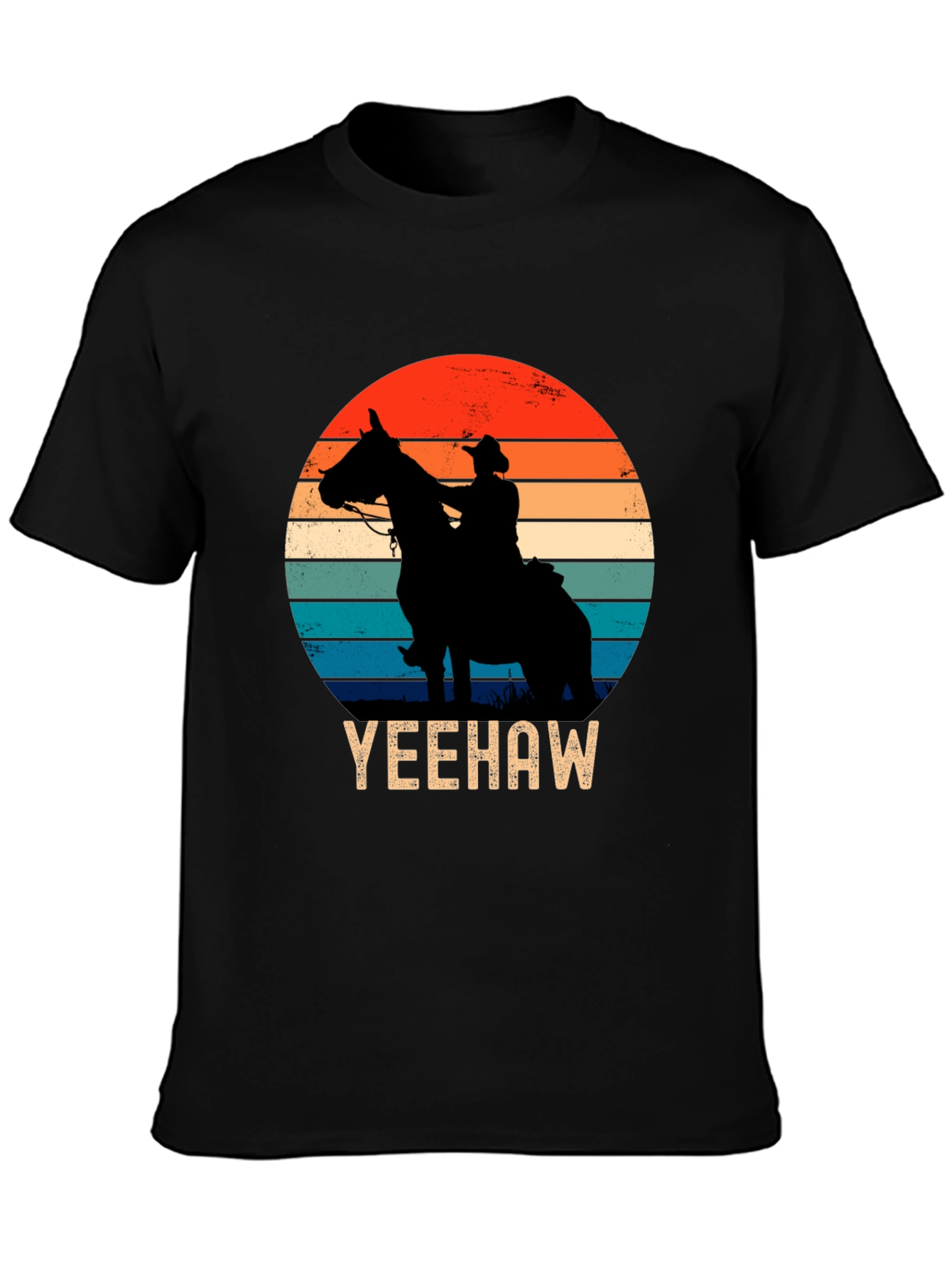 Yeehaw Cowboy Sunset Graphic Tee