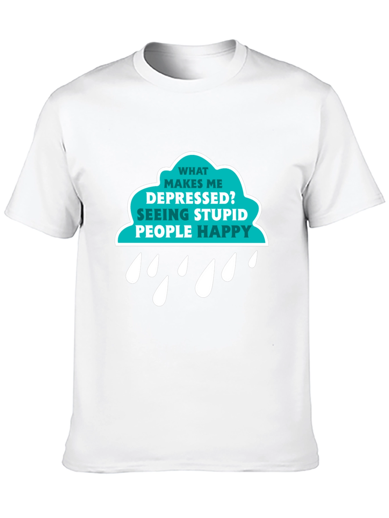 Depressed Seeing Stupid People Funny T-Shirt