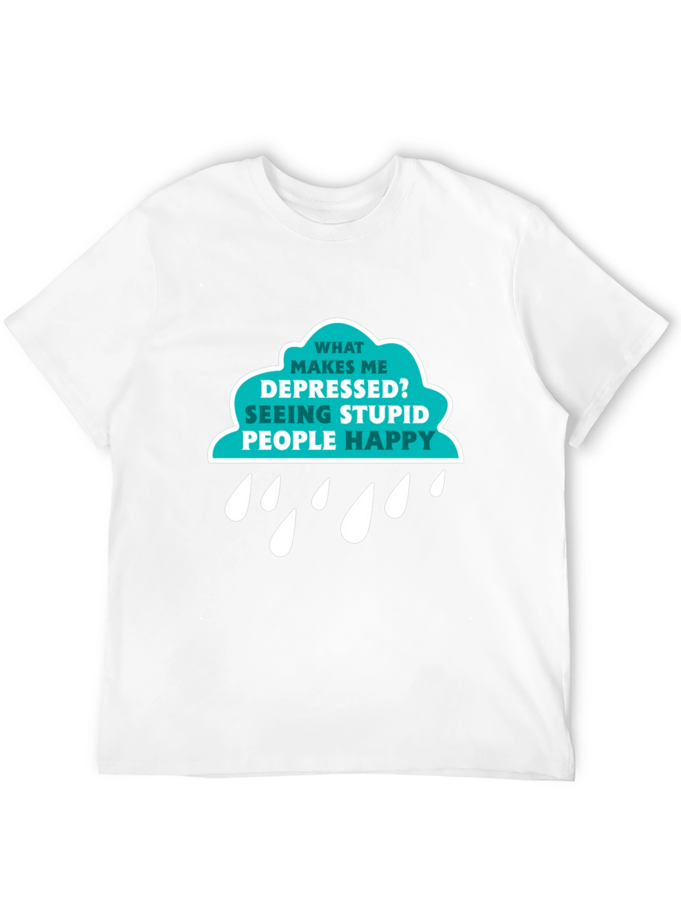 Depressed Seeing Stupid People Funny T-Shirt