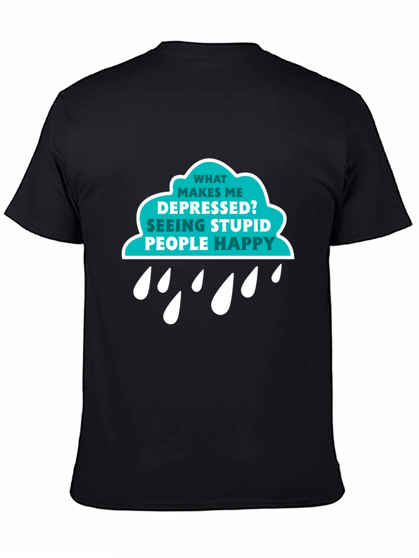 Depressed Seeing Stupid People Funny T-Shirt