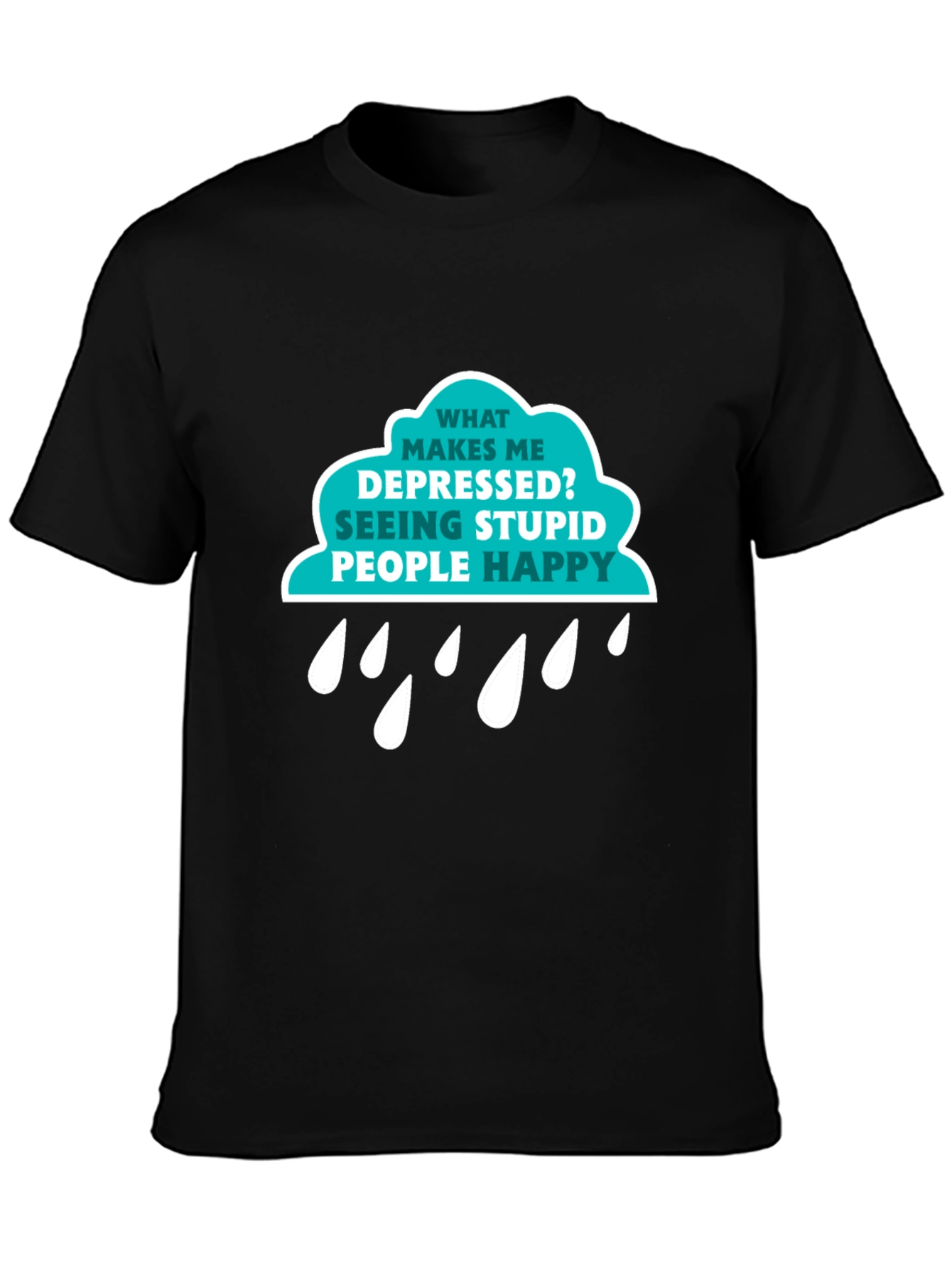 Depressed Seeing Stupid People Funny T-Shirt