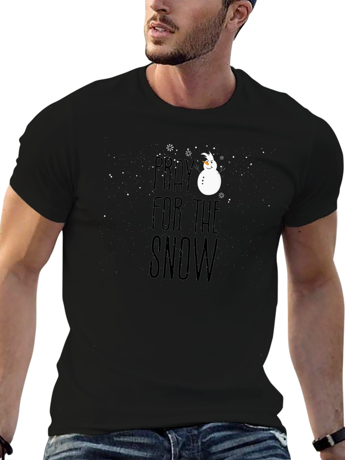 Pray for Snow T-Shirt - Winter Holiday Apparel