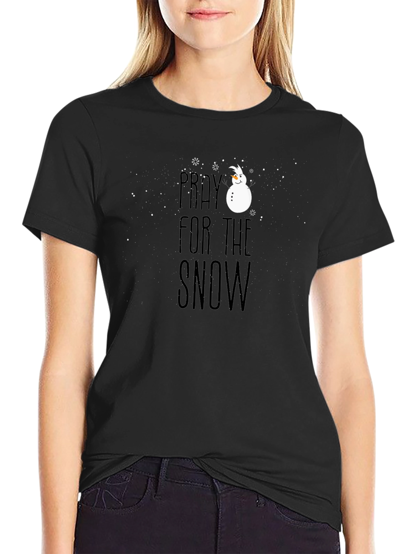 Pray for Snow T-Shirt - Winter Holiday Apparel