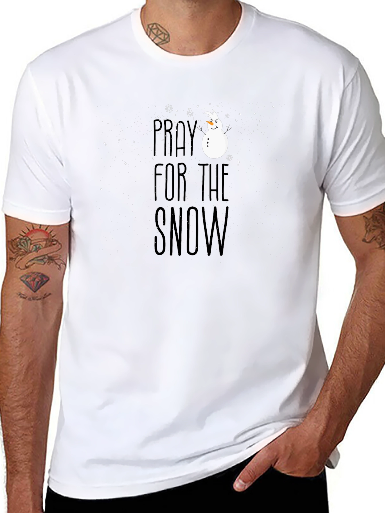 Pray for Snow T-Shirt - Winter Holiday Apparel
