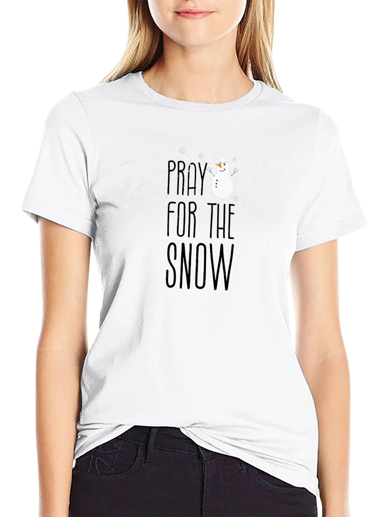 Pray for Snow T-Shirt - Winter Holiday Apparel