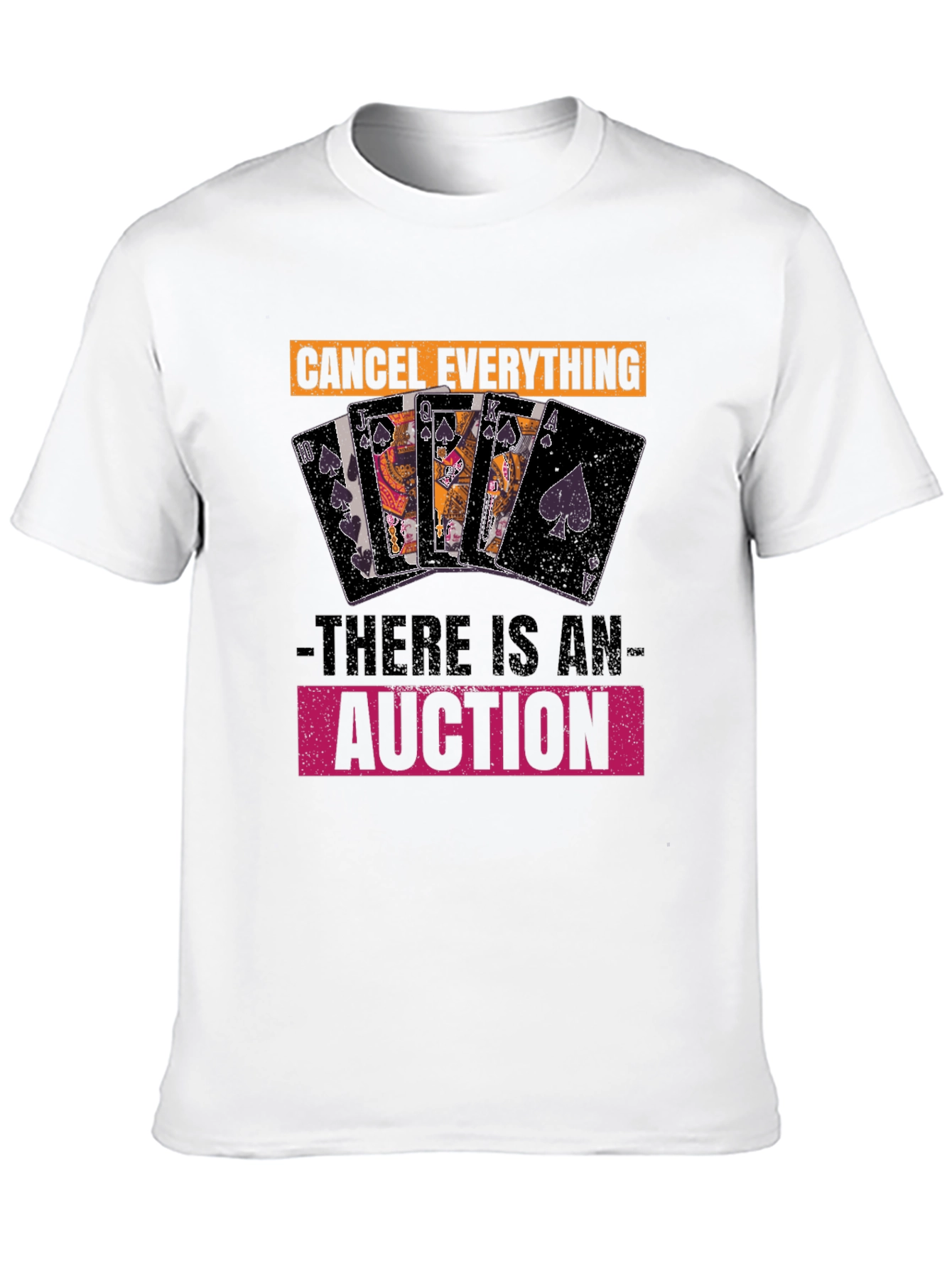 Auction T-Shirt: Cancel Everything! Fun Poker Card Design