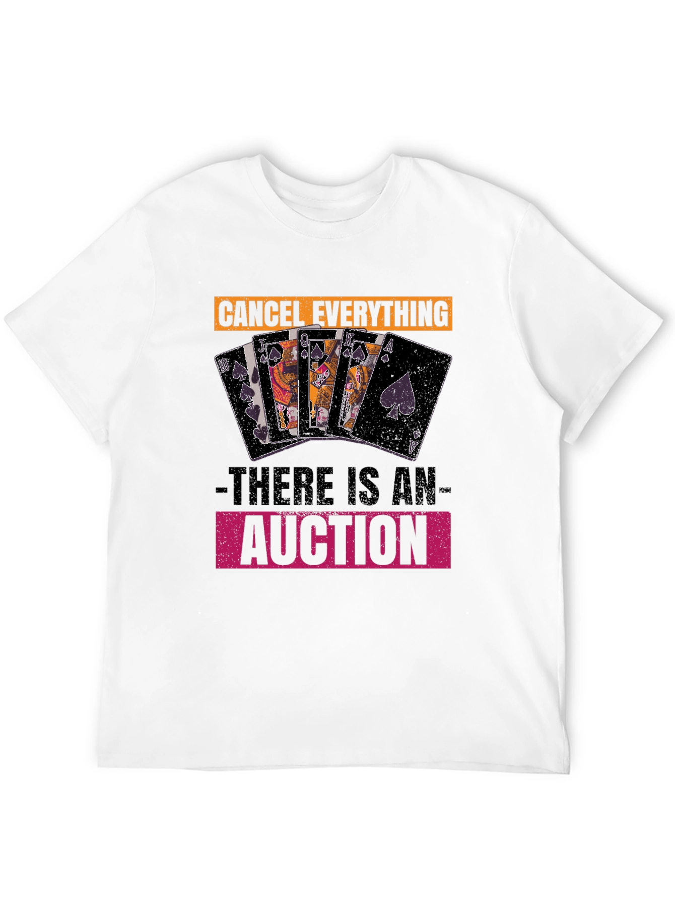 Auction T-Shirt: Cancel Everything! Fun Poker Card Design