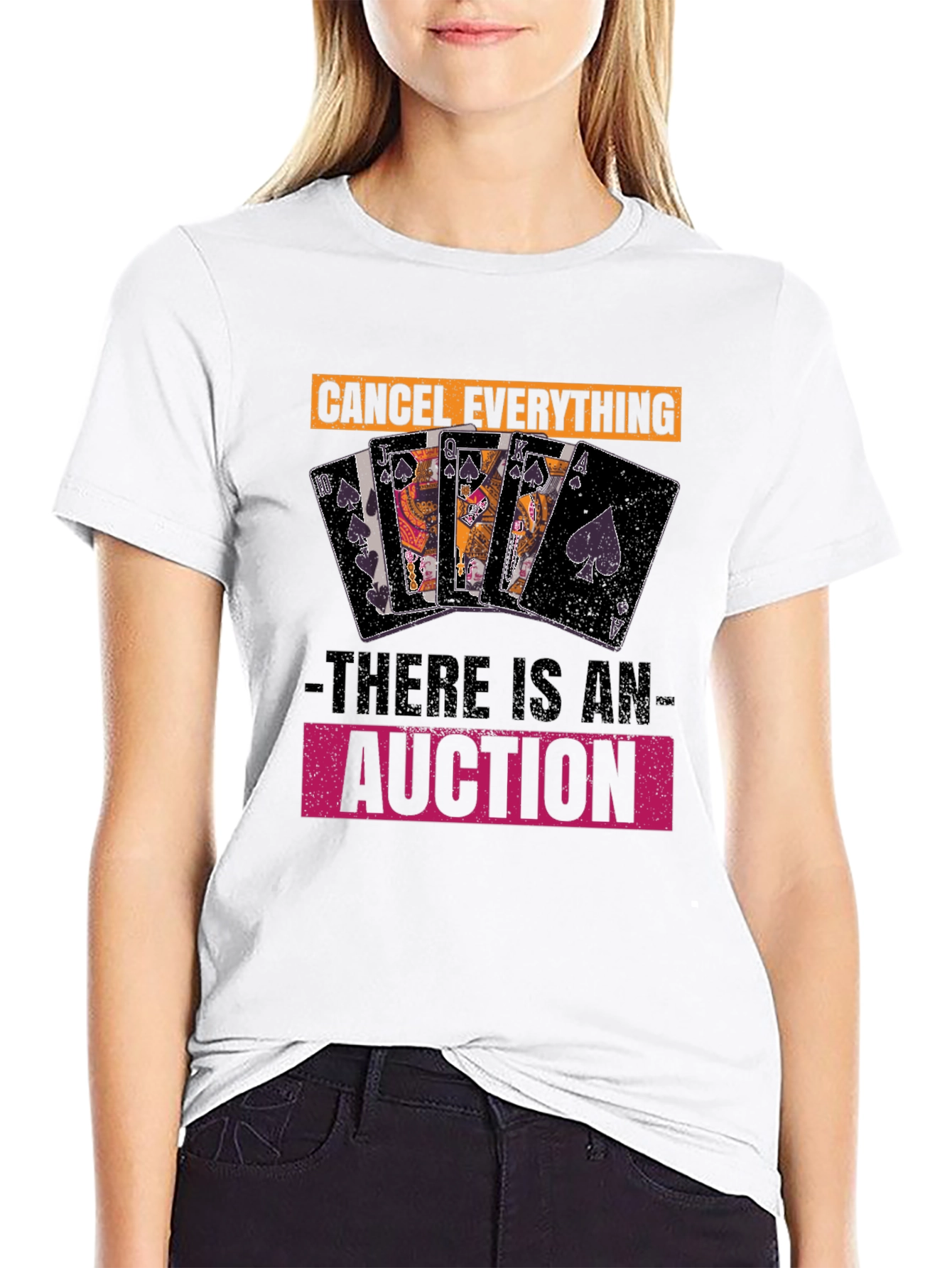 Auction T-Shirt: Cancel Everything! Fun Poker Card Design