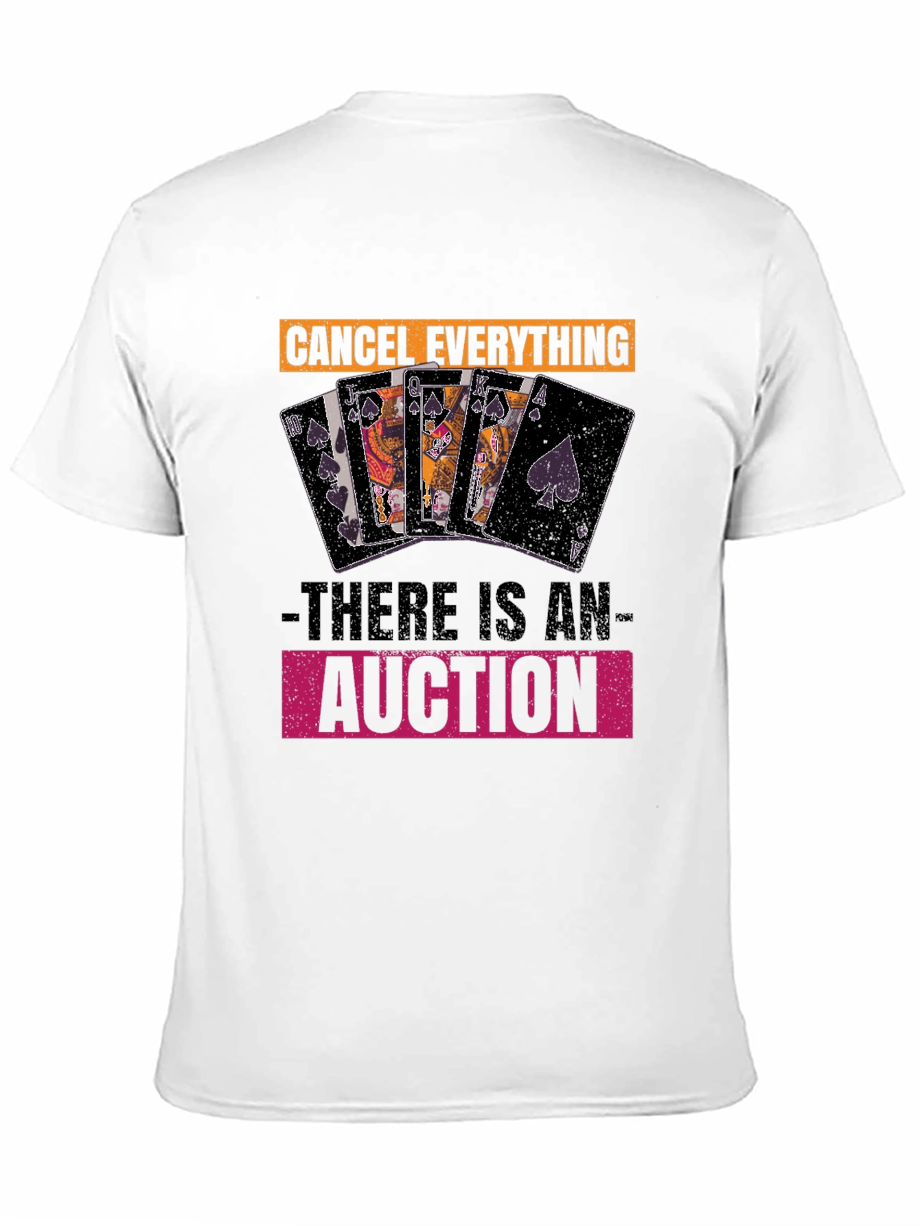 Auction T-Shirt: Cancel Everything! Fun Poker Card Design