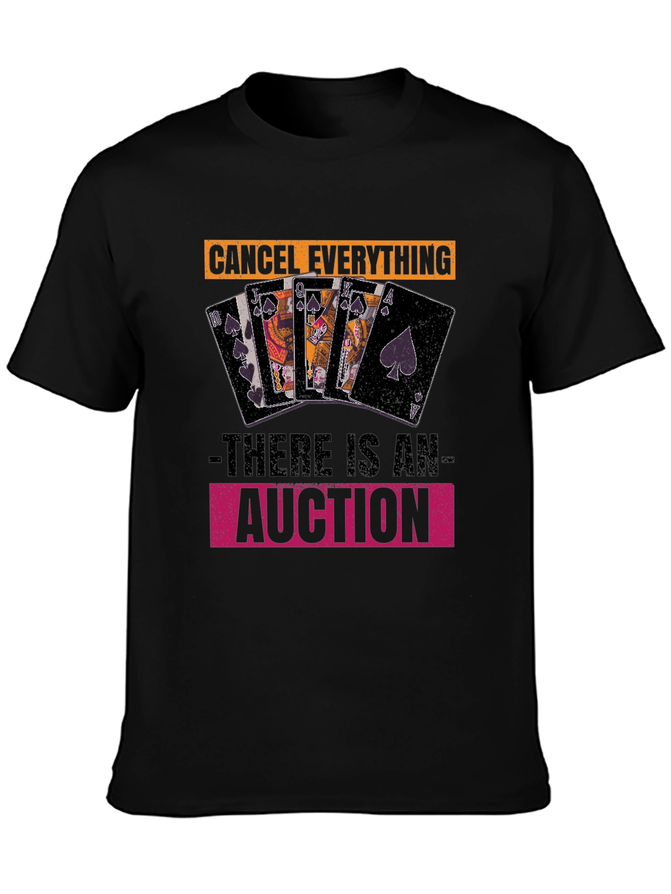 Auction T-Shirt: Cancel Everything! Fun Poker Card Design