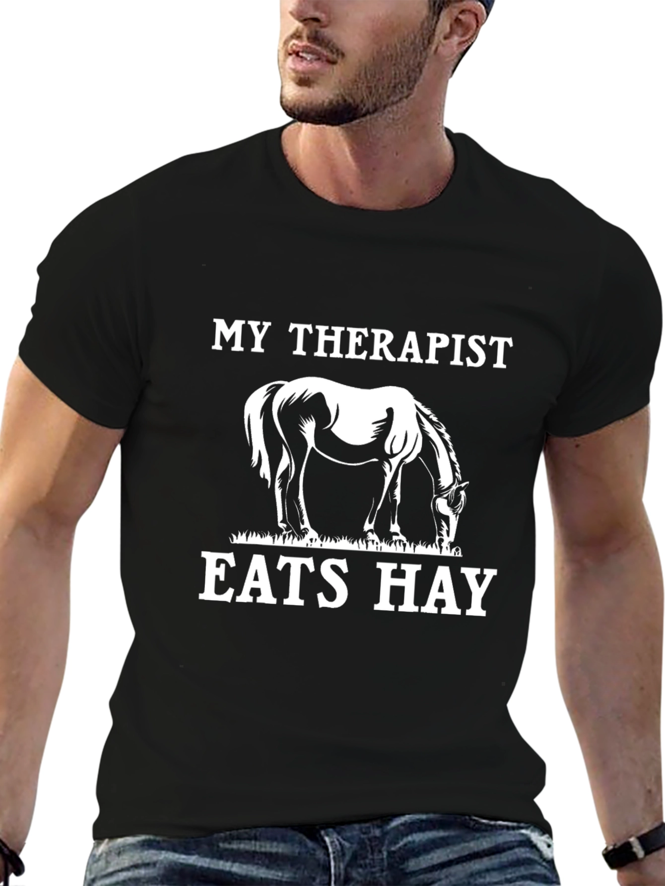My Therapist Eats Hay - Horse Lover T-Shirt