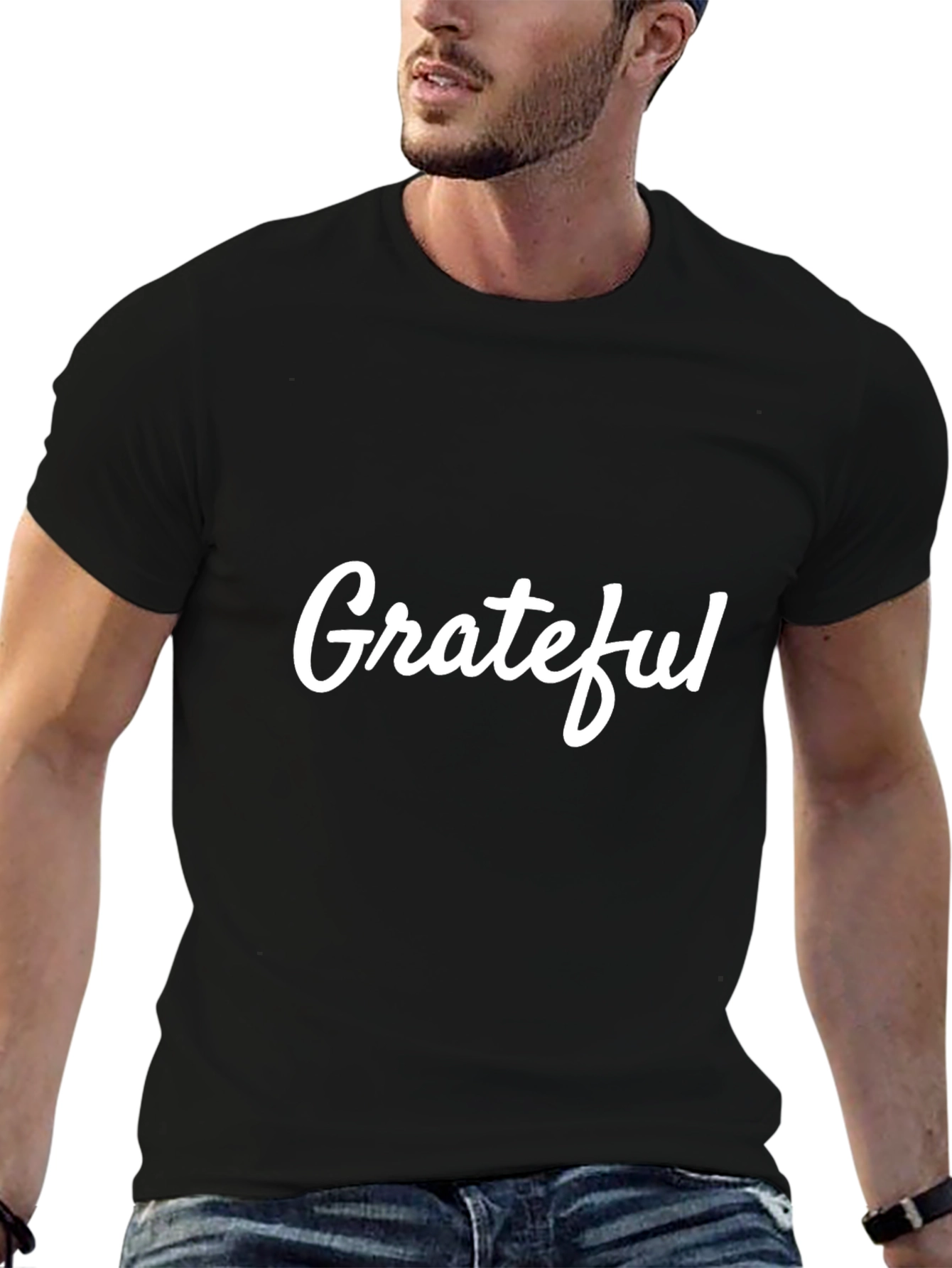 Grateful Black Tee - Soft & Stylish