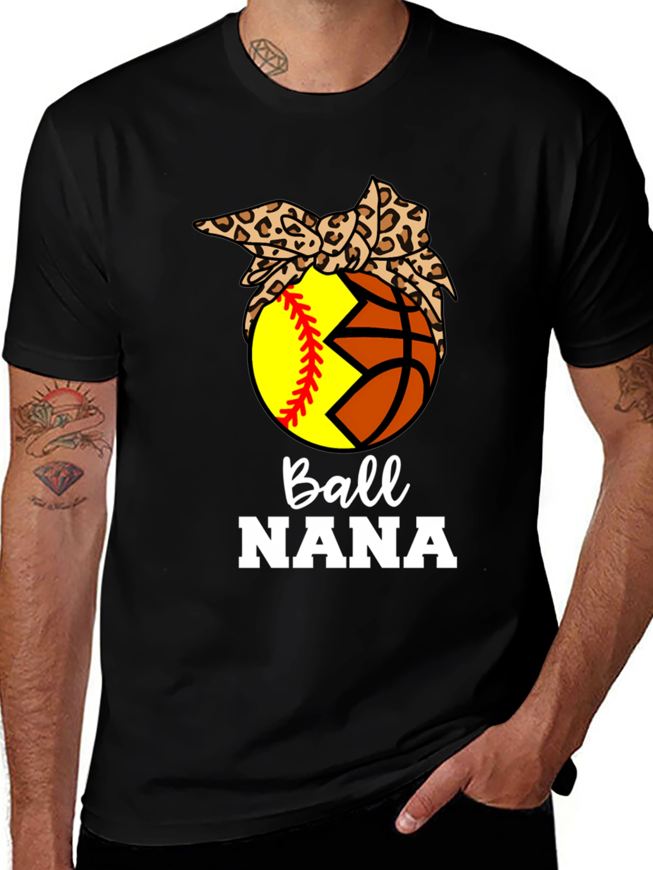 Ball Nana T-Shirt: Softball & Basketball Bandana Tee