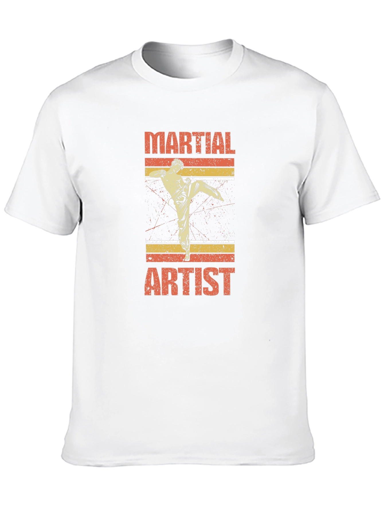 Martial Artist Graphic T-Shirt Retro Style