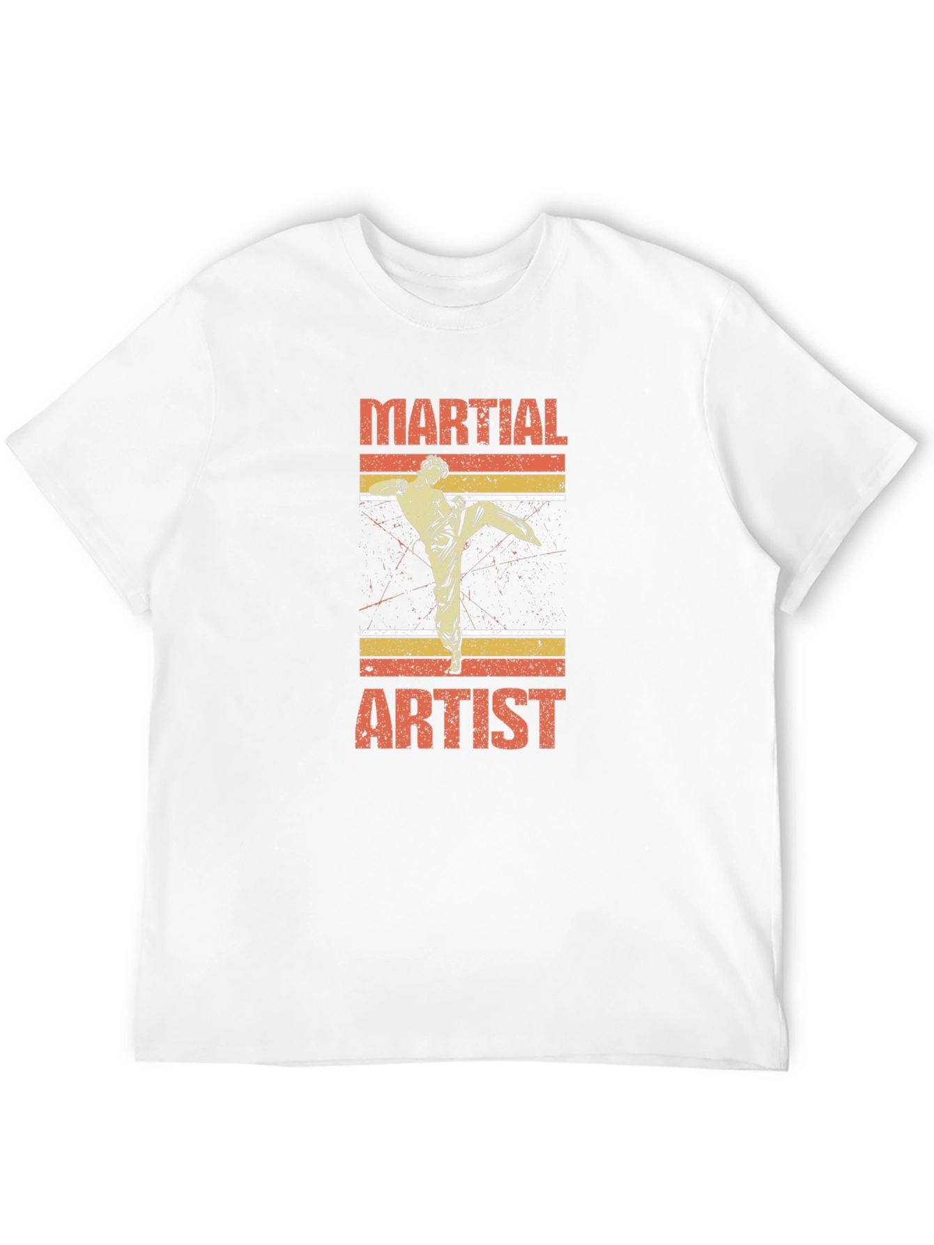 Martial Artist Graphic T-Shirt Retro Style