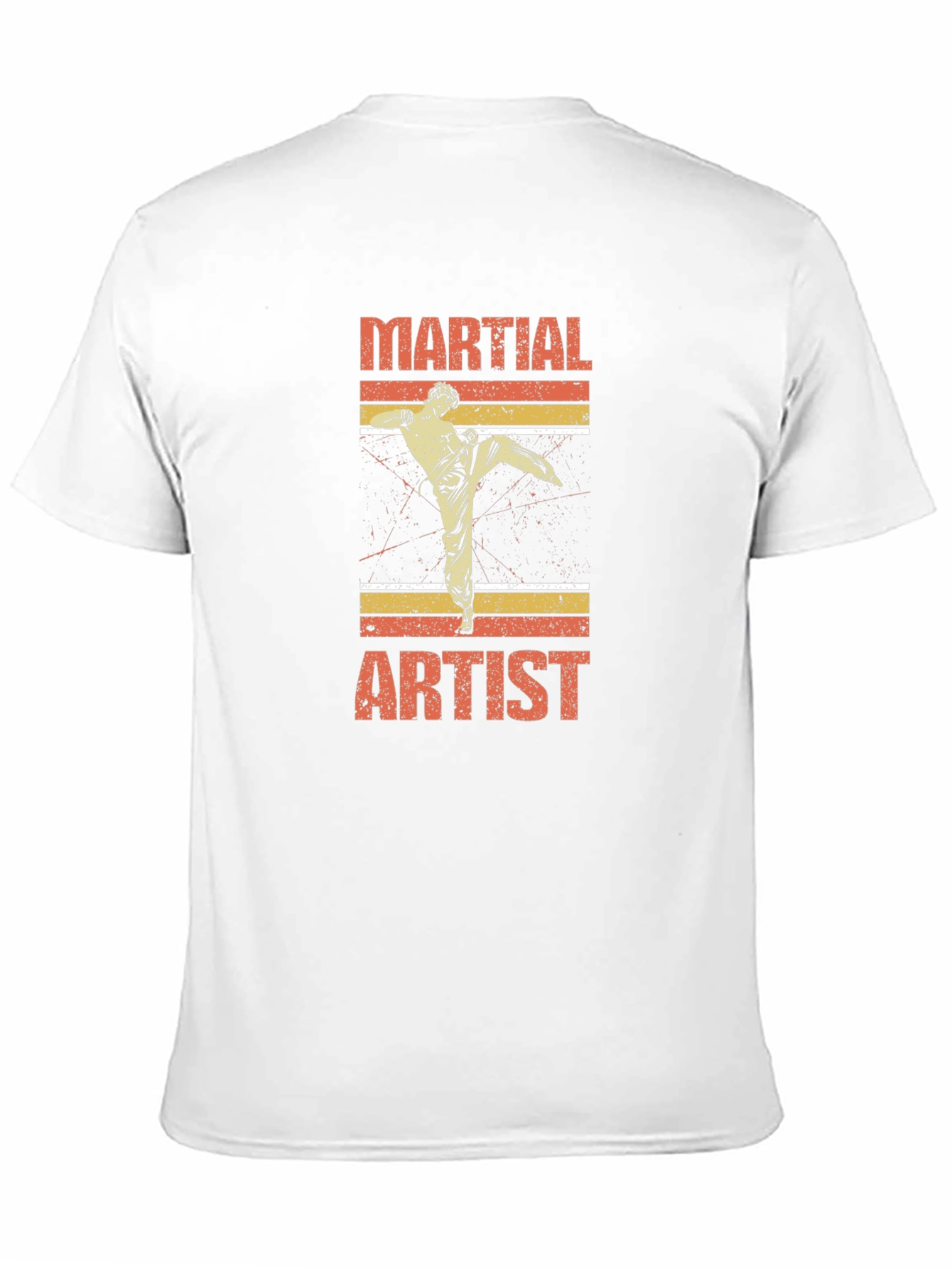 Martial Artist Graphic T-Shirt Retro Style