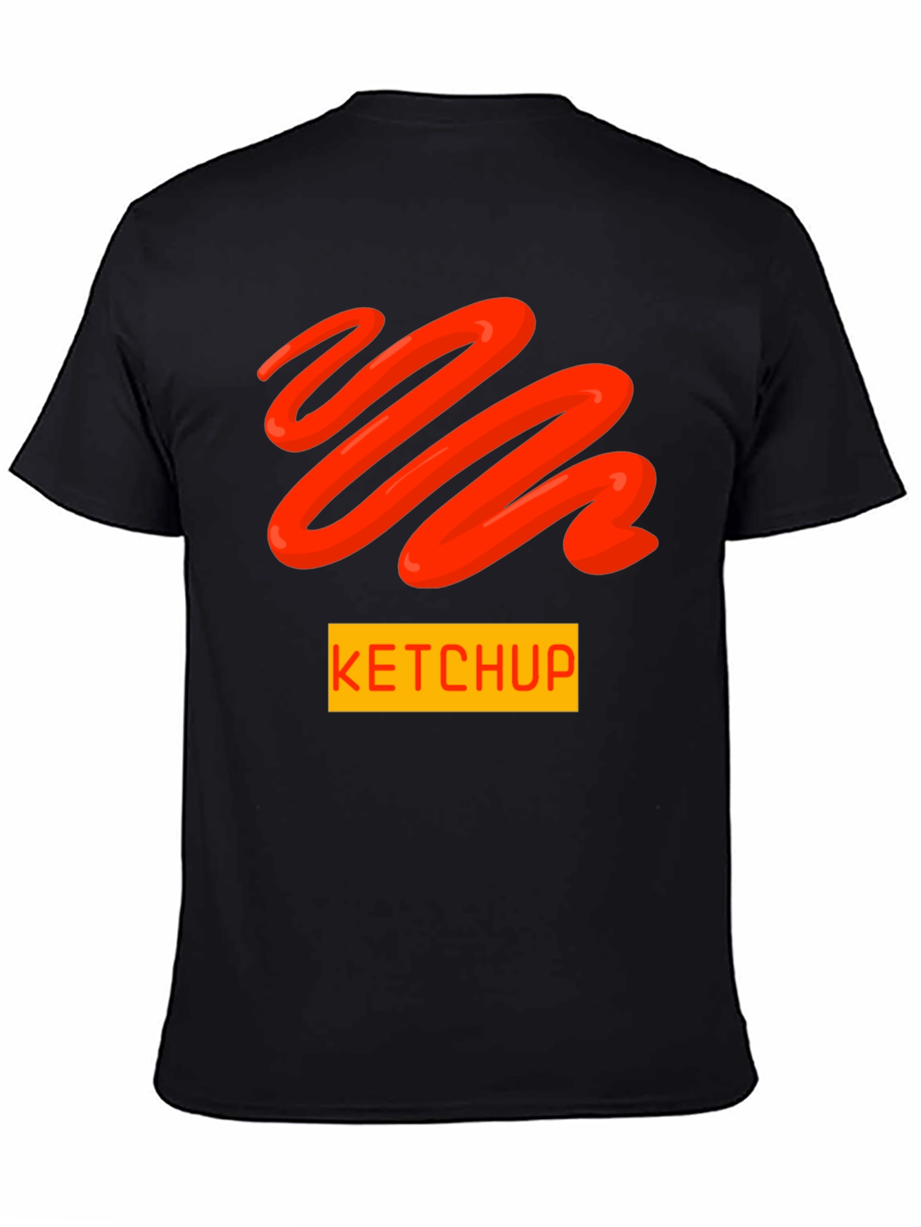 Ketchup Swirl Graphic T-Shirt - Novelty Food Tee