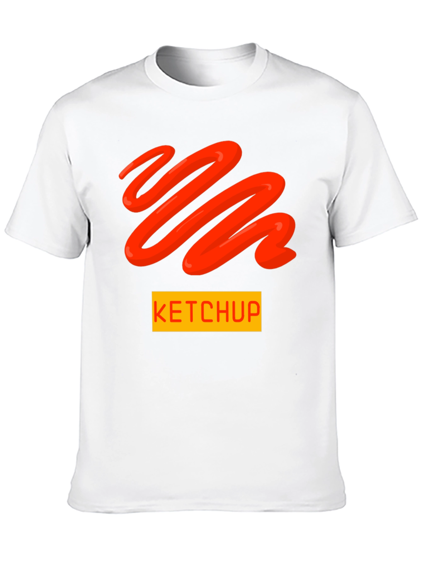 Ketchup Swirl Graphic T-Shirt - Novelty Food Tee