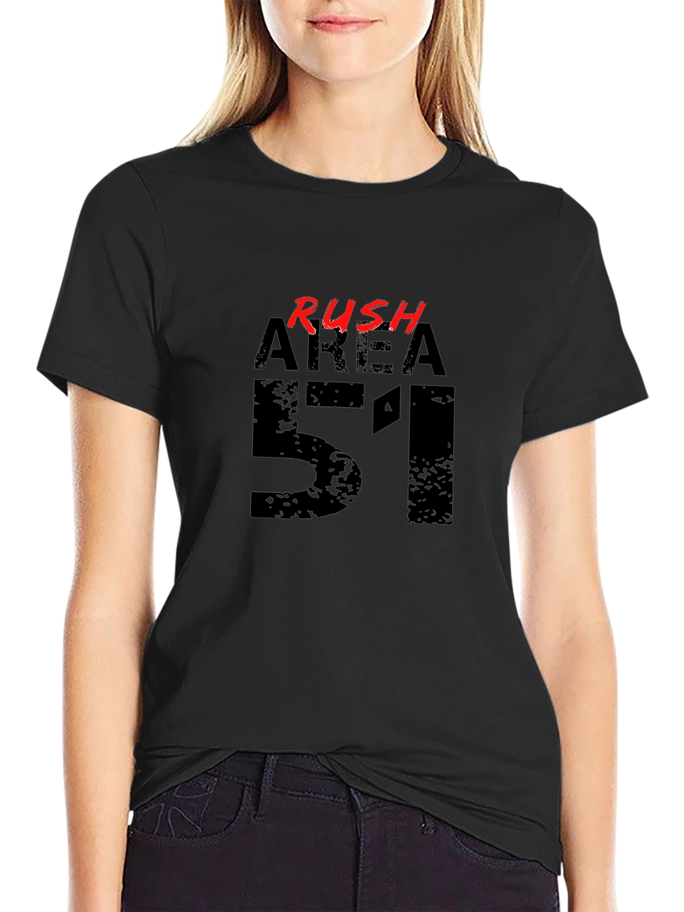 Rush Area 51 Black Graphic T-Shirt