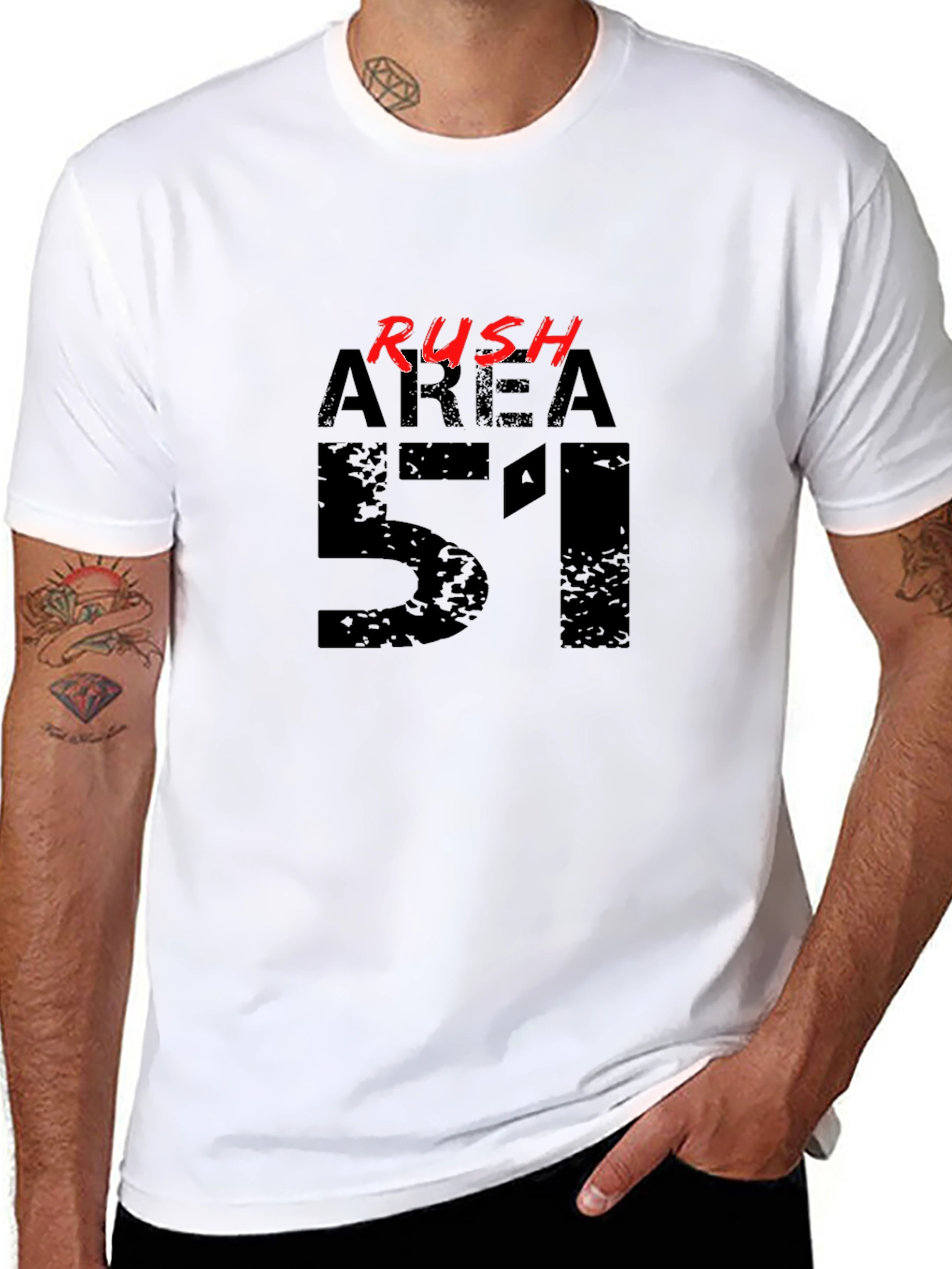 Rush Area 51 Black Graphic T-Shirt